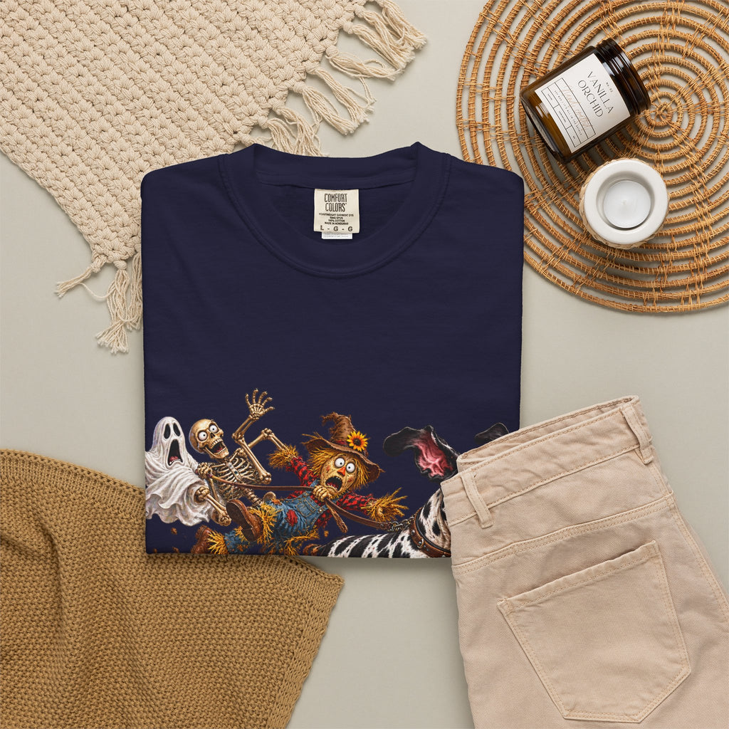 Halloween Great Dane T-Shirt — Cute Dog in Pumpkin Costume Graphic Tee