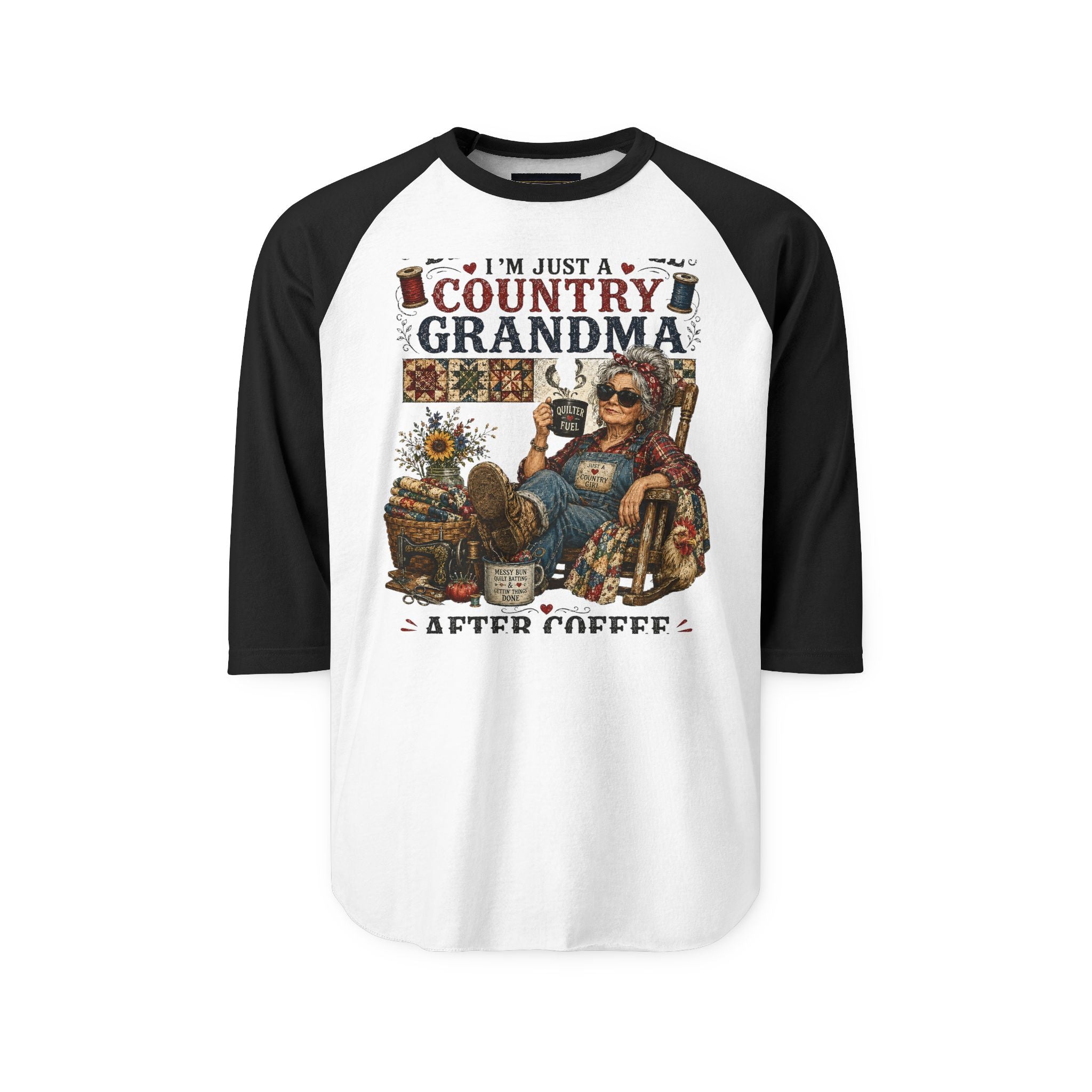 Country Girl Raglan Shirt – "Country" Graphic 3/4 Sleeve Baseball Tee