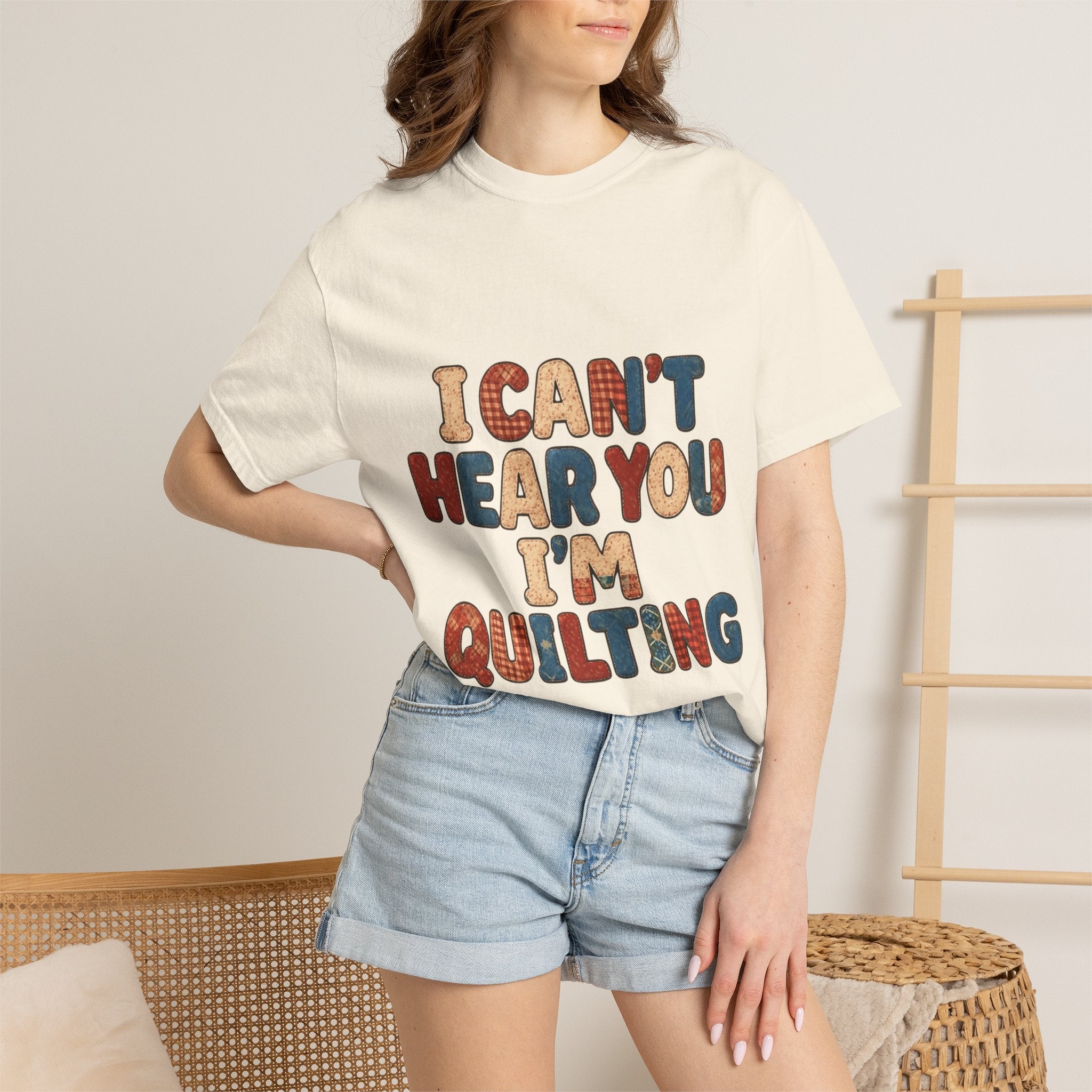 Quilting T‑Shirt - "I Can't Hear You I'm Quilting" Crafting Tee