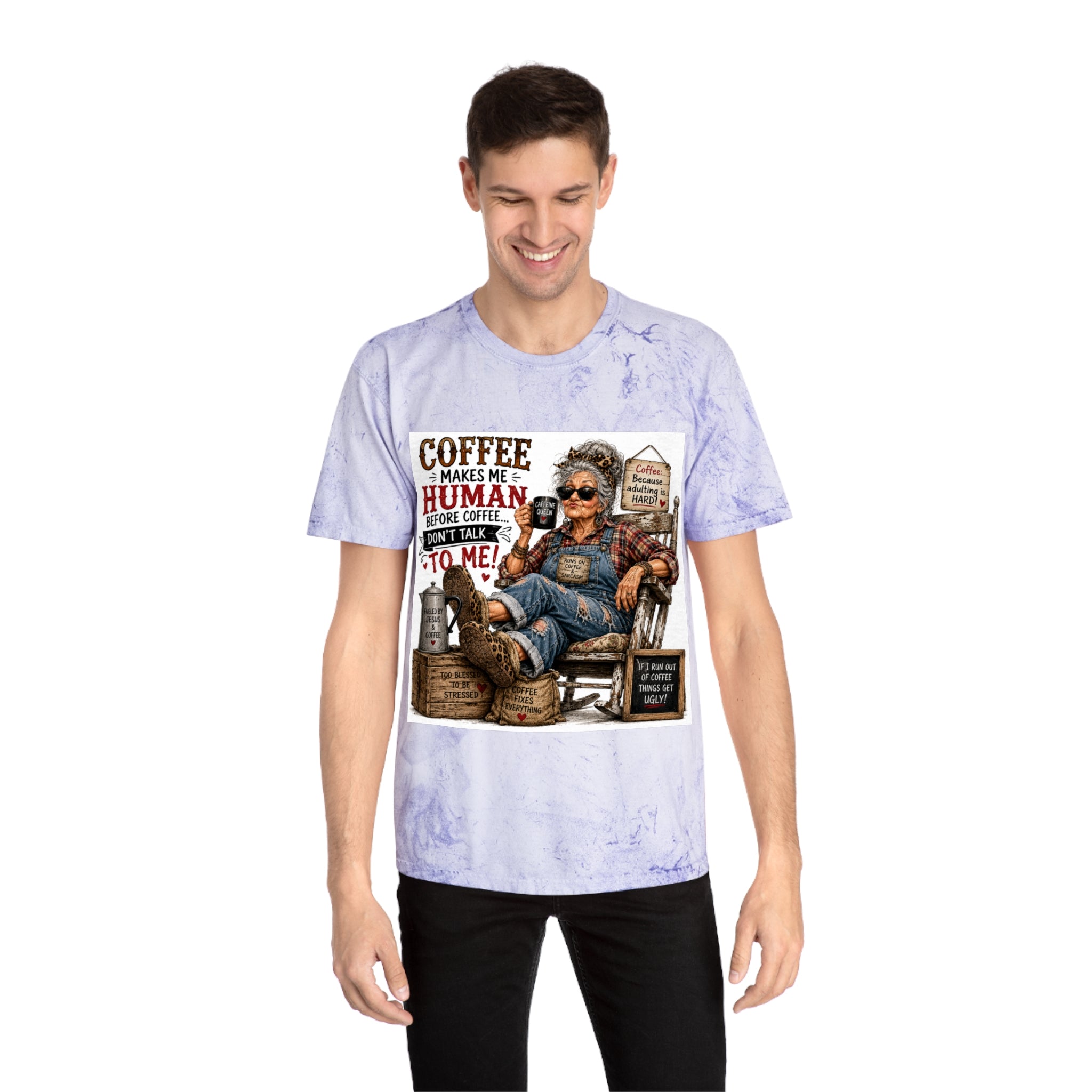 Funny Vintage Grandma Coffee Addict Tee