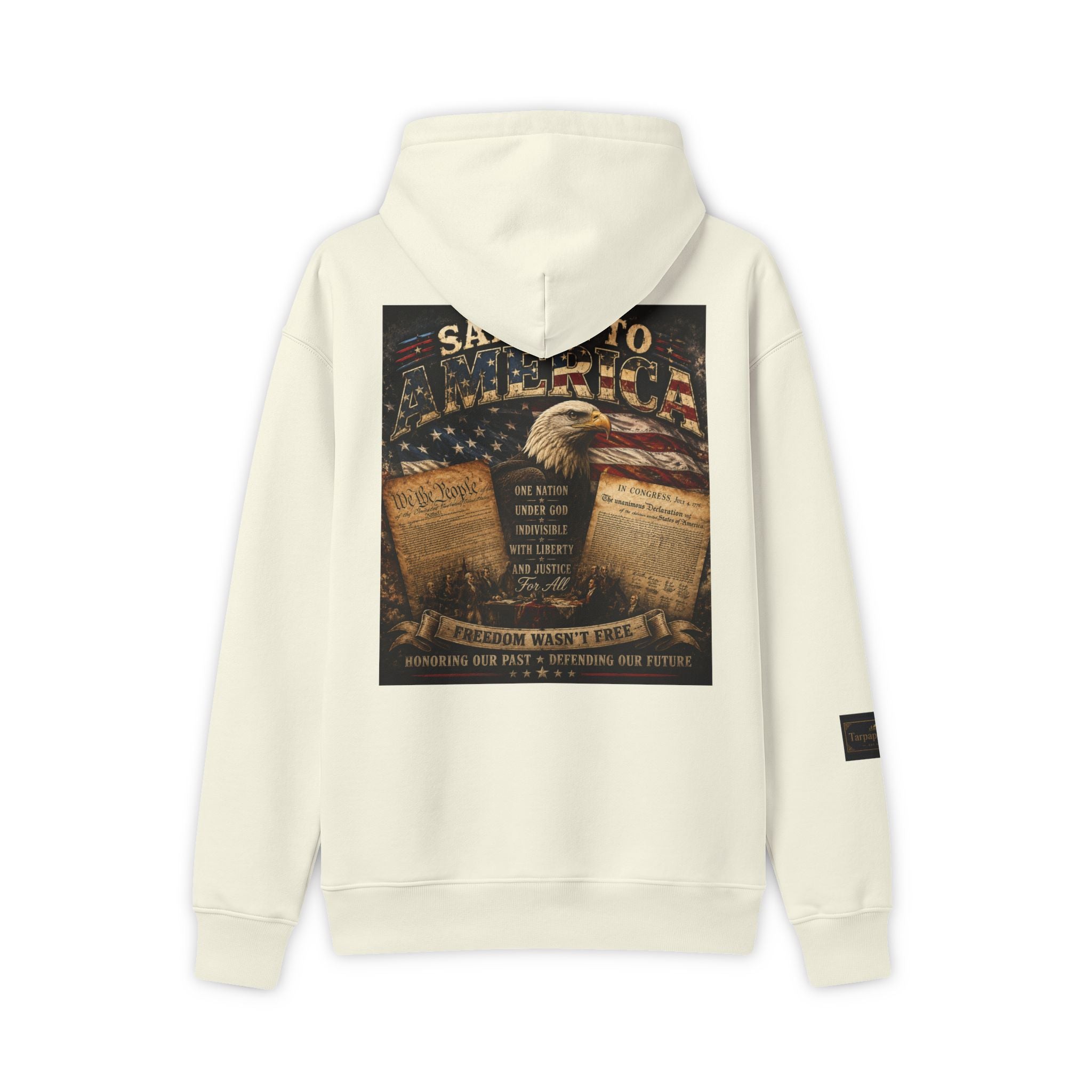 Tarpaperhaven Patriotic Hoodie — America 250th Graphic Sweatshirt