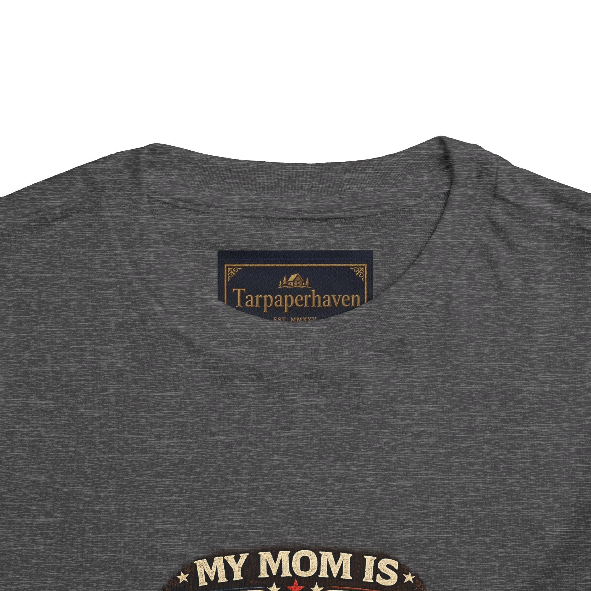 Toddler Tee "My Mom is Military - Strong Beautiful Hero" | Patriotic Kids Shirt