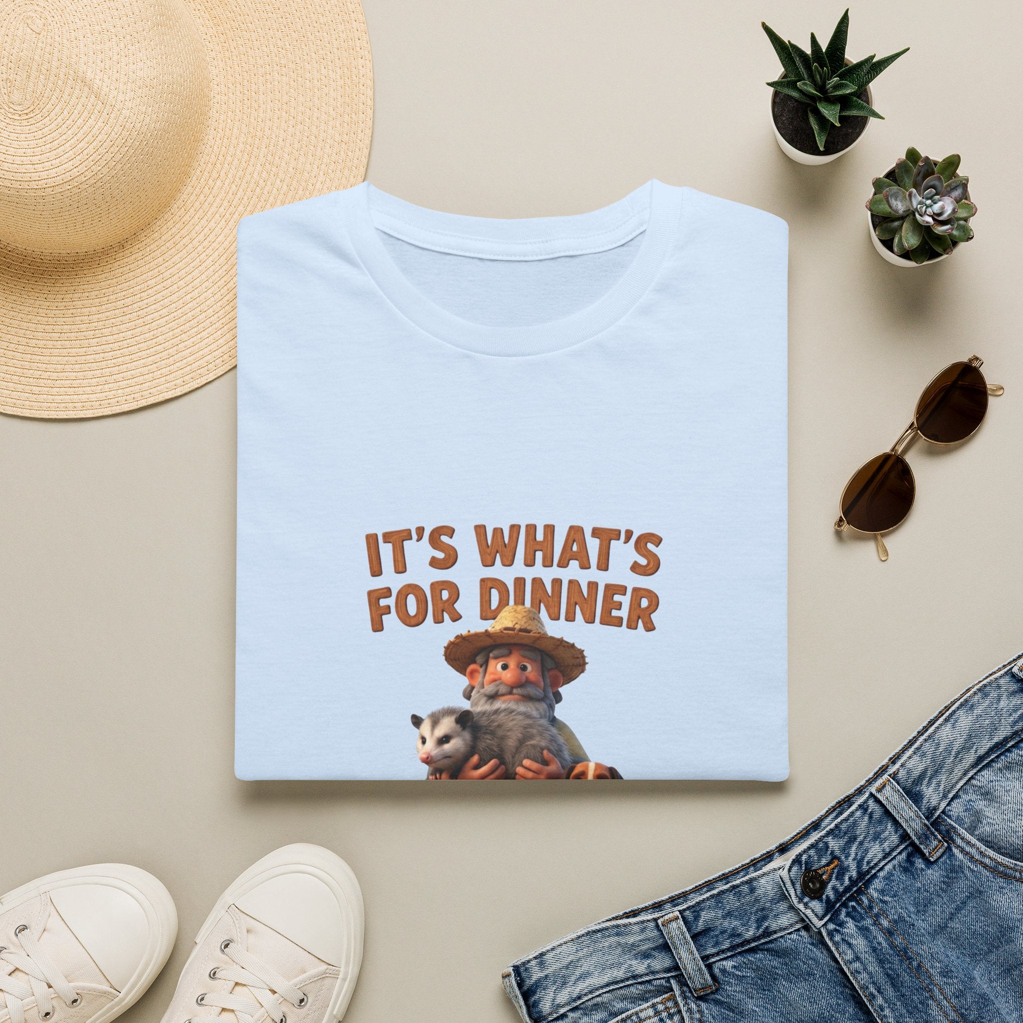 T-Shirt — 'It's What's For Dinner, Hill Folk' Rustic Hunter Graphic Tee