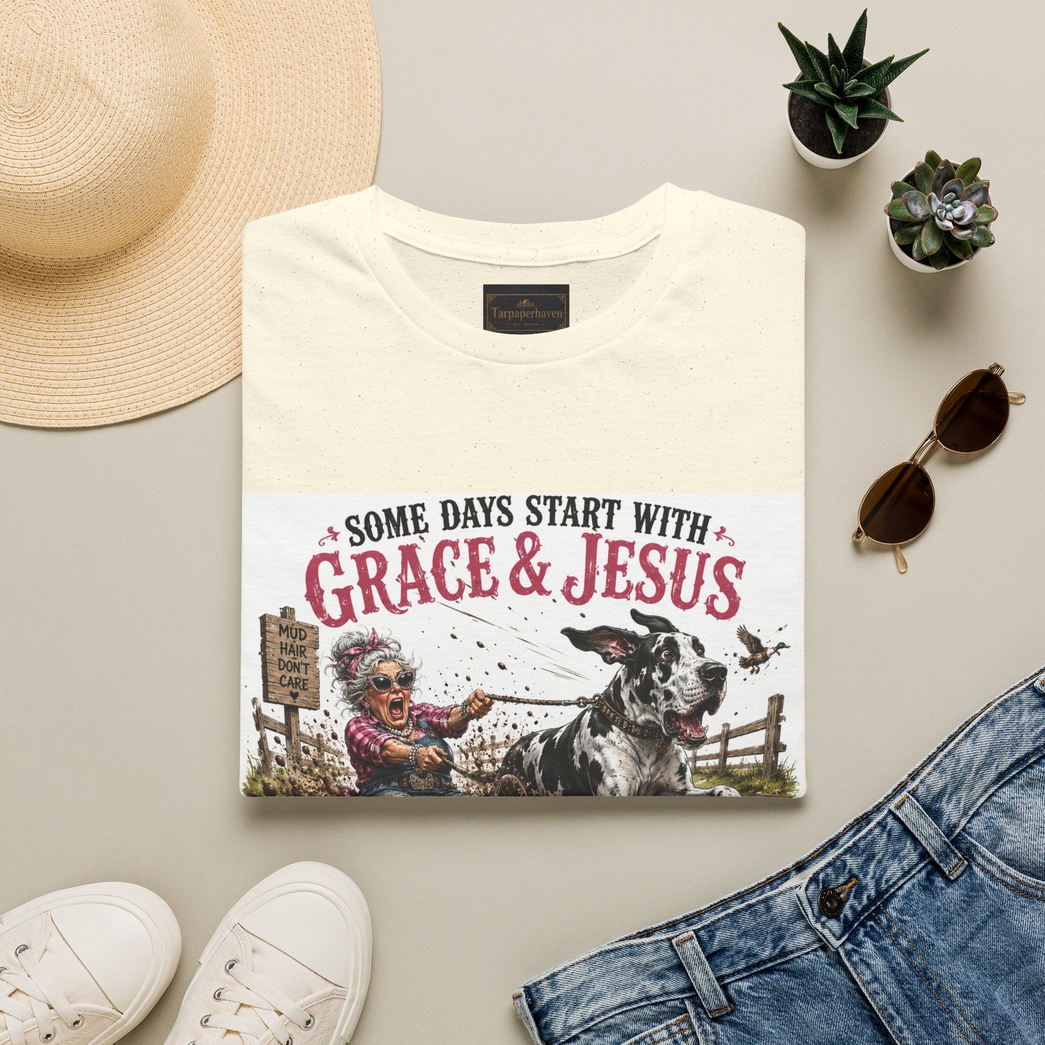 Christian Great Dane Mud-Slinging Graphic Tee