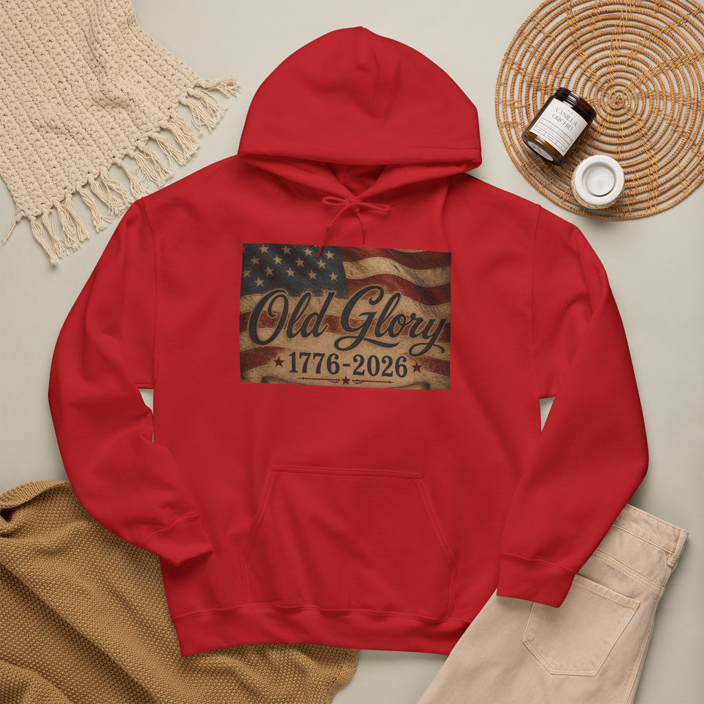 Patriotic Old Glory 1776-2026 Hoodie — American Flag Sweatshirt