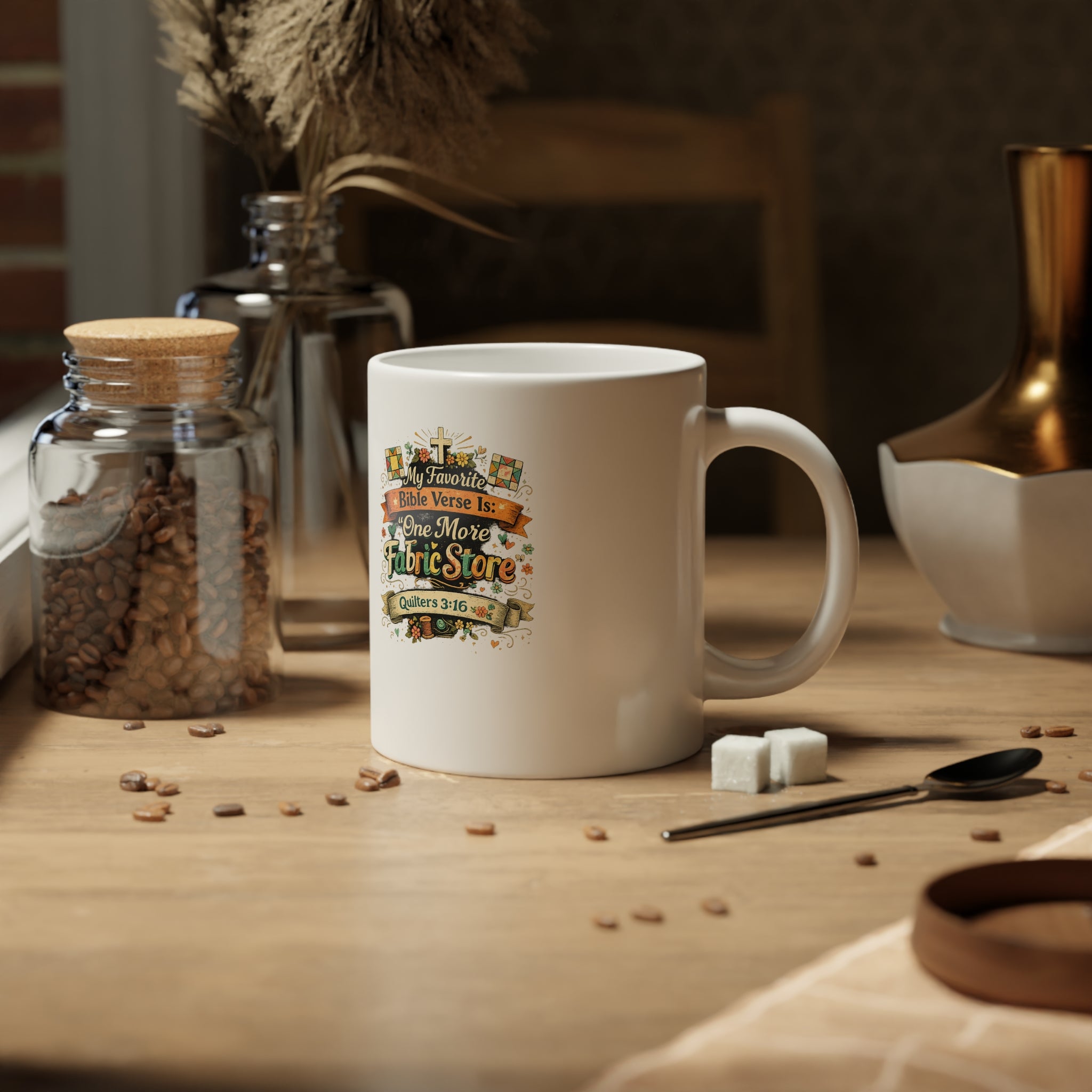 20oz Jumbo Mug – Quilter 3 :16  Coffee Cup