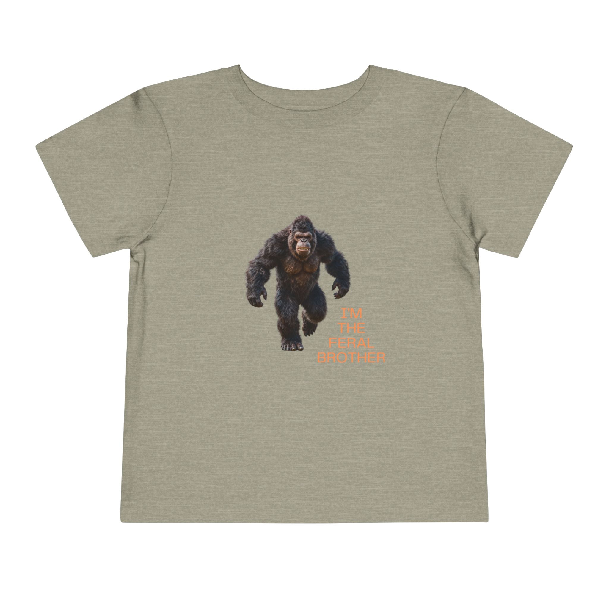 Toddler Tee — "I’m the Feral Brother" Sasquatch Graphic