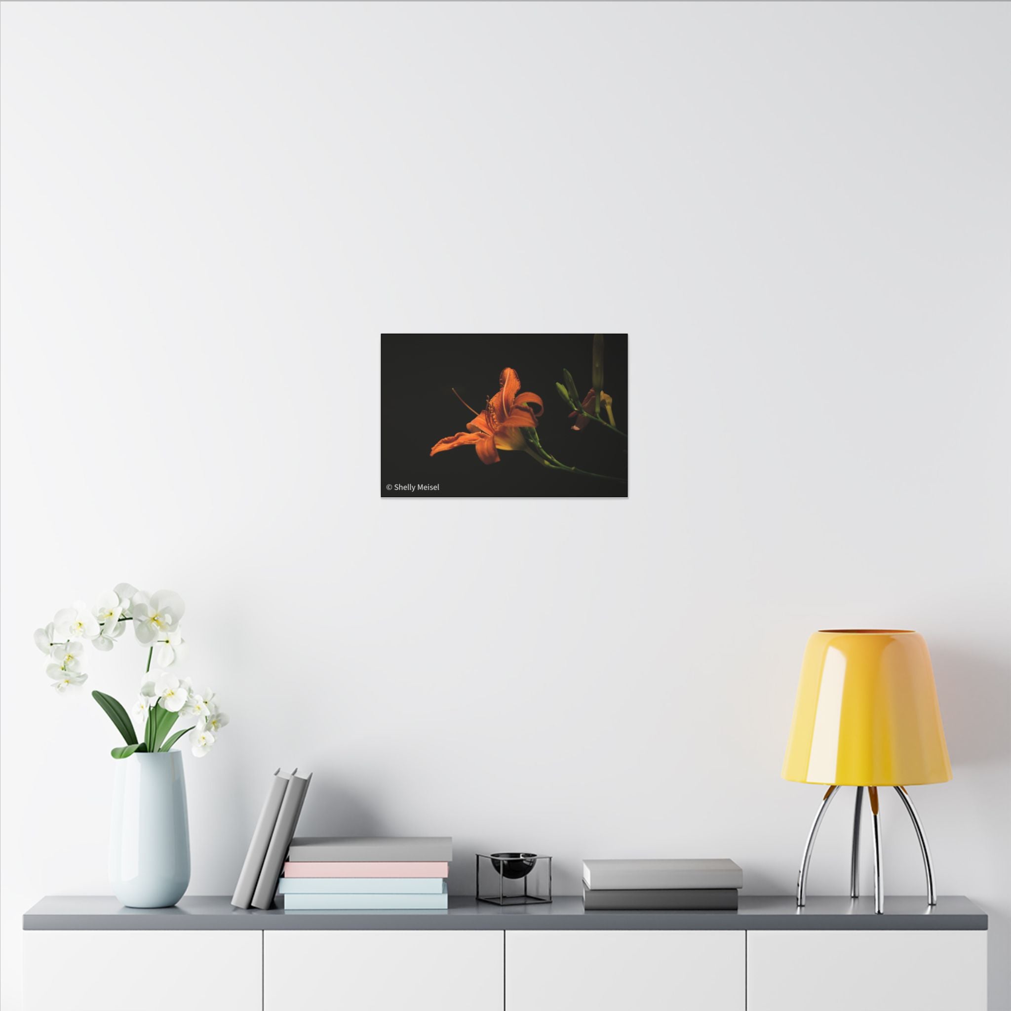 Orange Daylily Floral Canvas Print — Matte Stretched Wall Art
