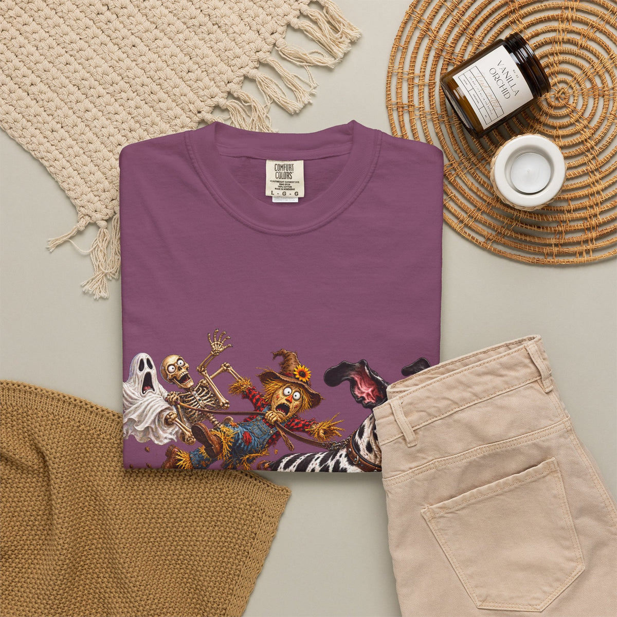 Halloween Great Dane T-Shirt — Cute Dog in Pumpkin Costume Graphic Tee