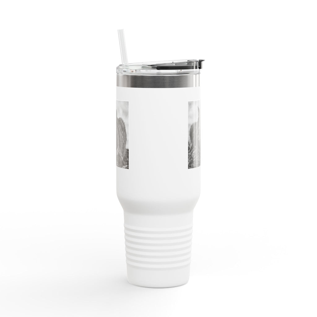 40oz Insulated Travel Tumbler with Cat Photo - Stainless Steel Thermal Mug