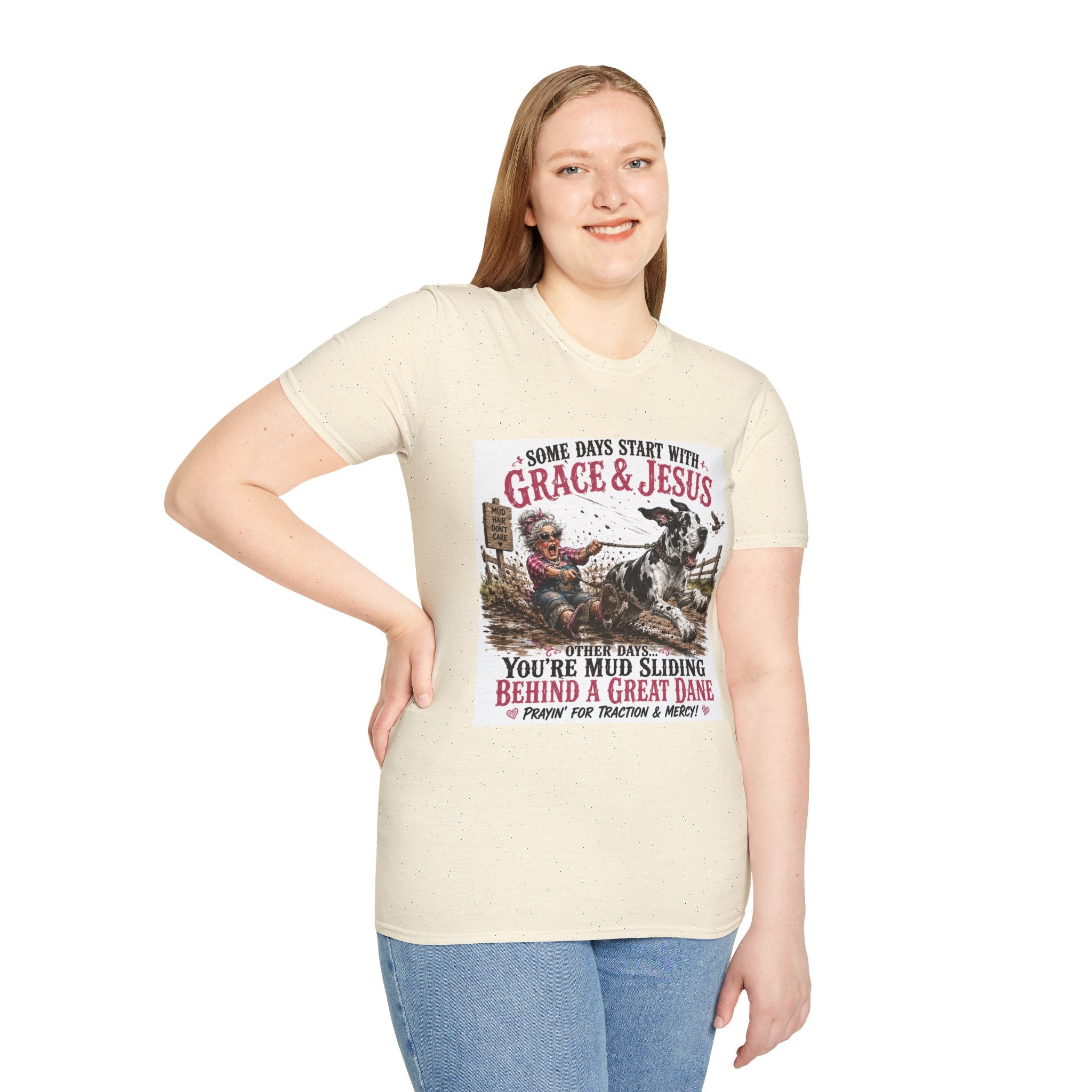 Christian Great Dane Mud-Slinging Graphic Tee