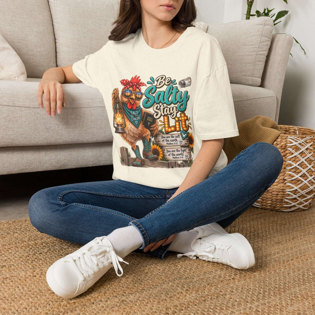 Be Salty Stay Lit Chicken  T-Shirt