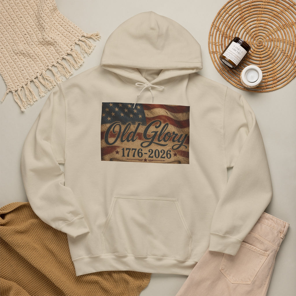 Patriotic Old Glory 1776-2026 Hoodie — American Flag Sweatshirt