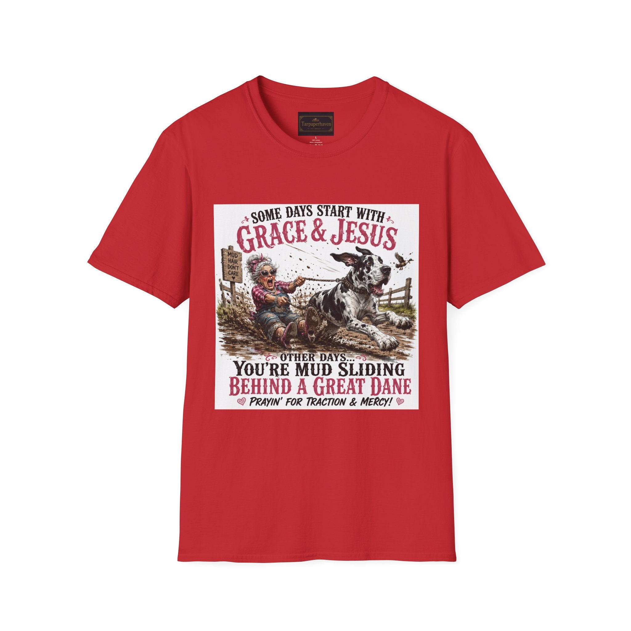 Christian Great Dane Mud-Slinging Graphic Tee