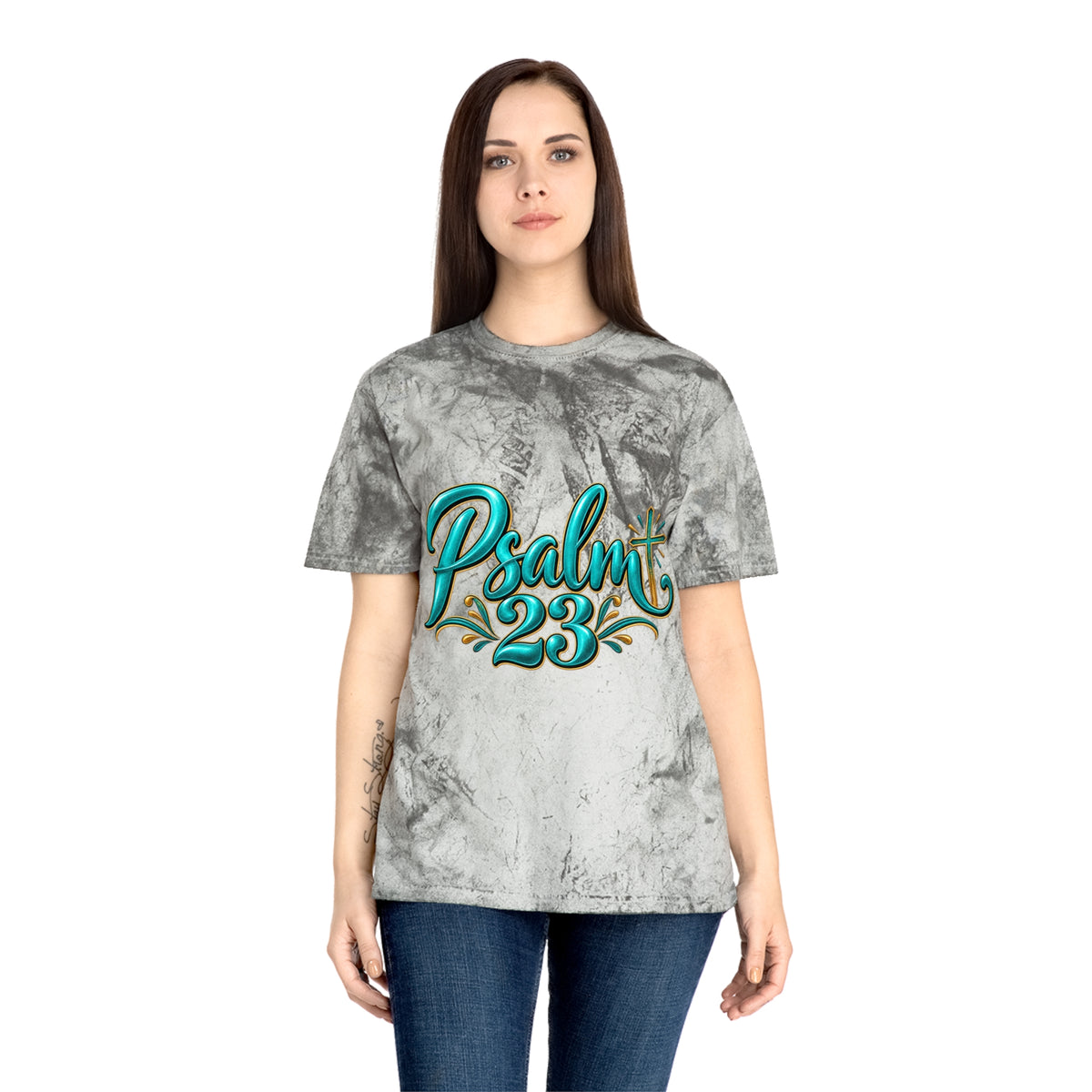 Psalm 23 Tie-Dye T-Shirt — Vintage Scripture Tee with Psalm 23 Verse
