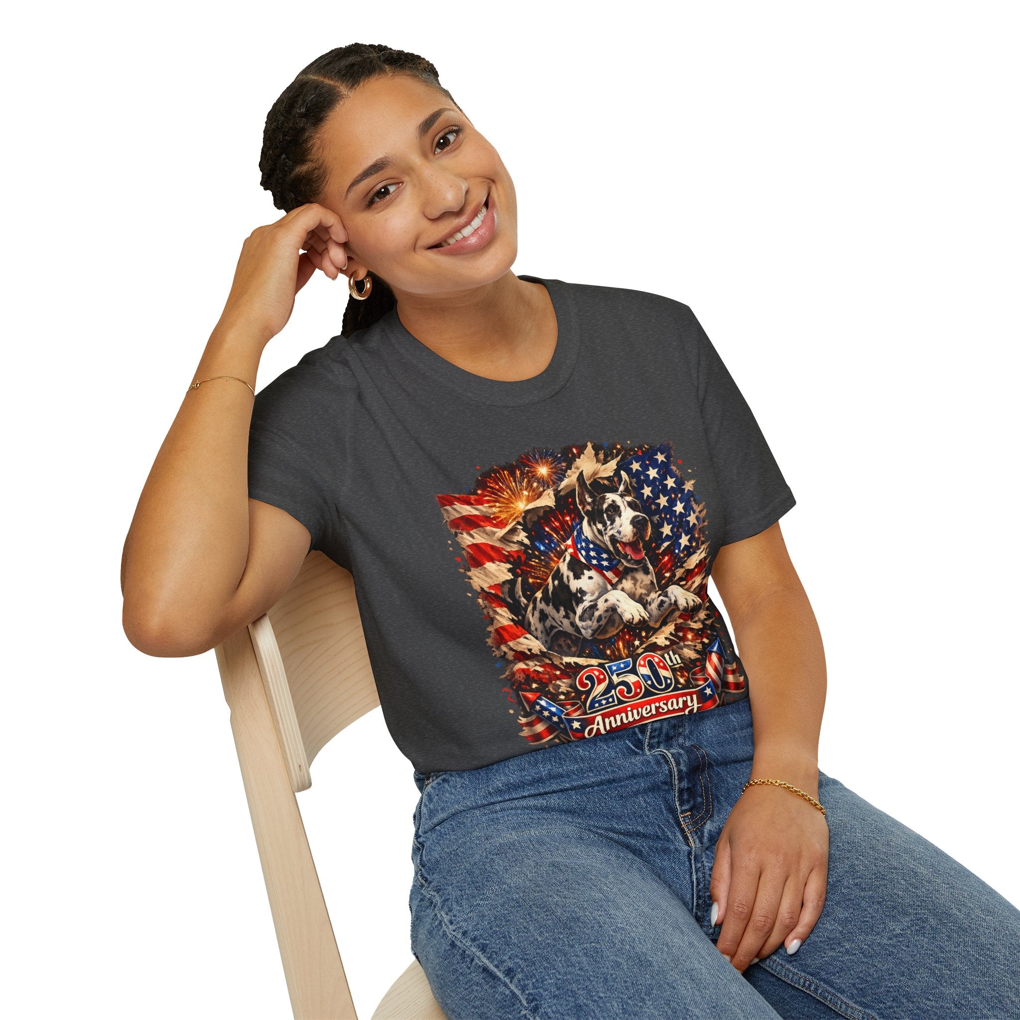 Patriotic 250th Great Dane T-Shirt