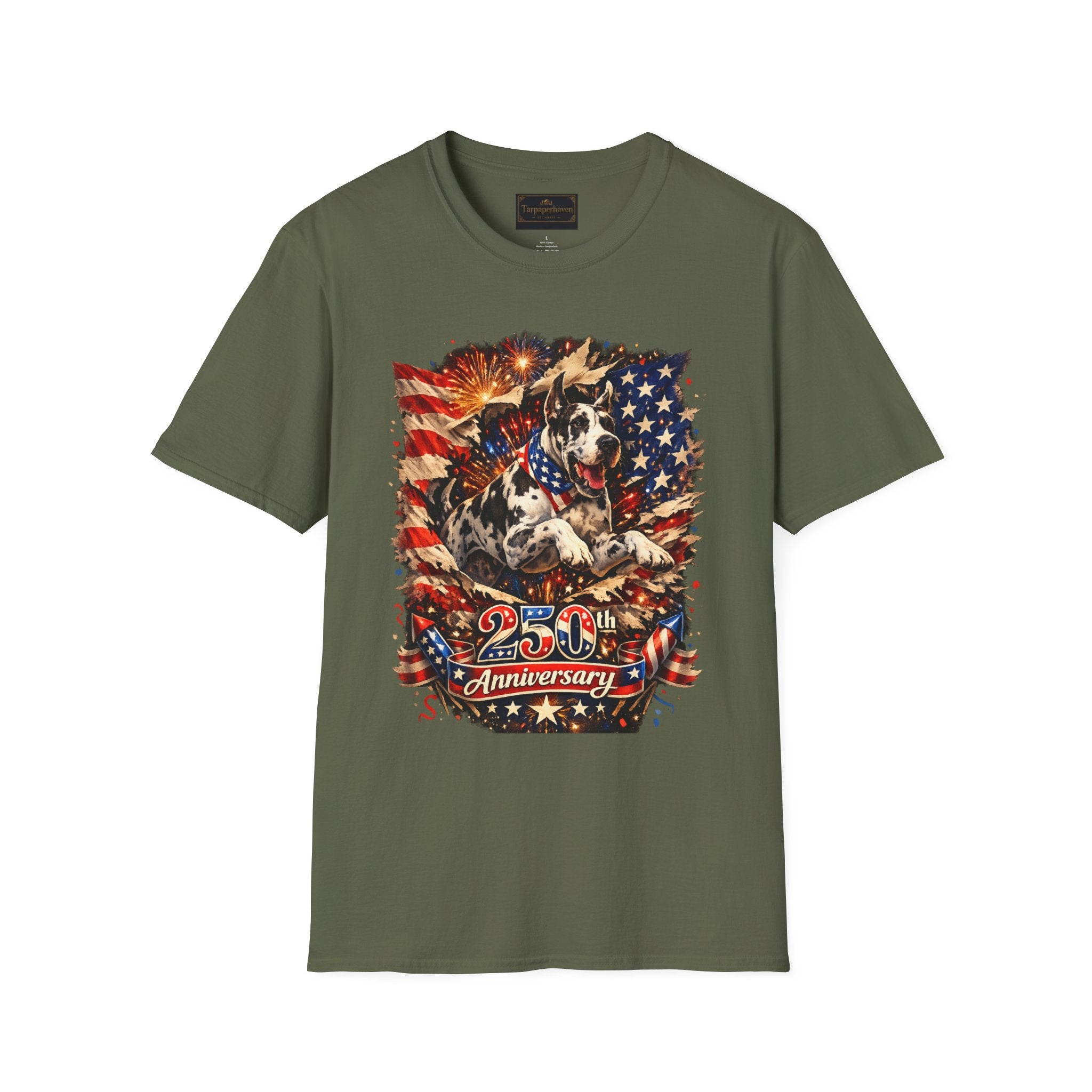 Patriotic 250th Great Dane T-Shirt