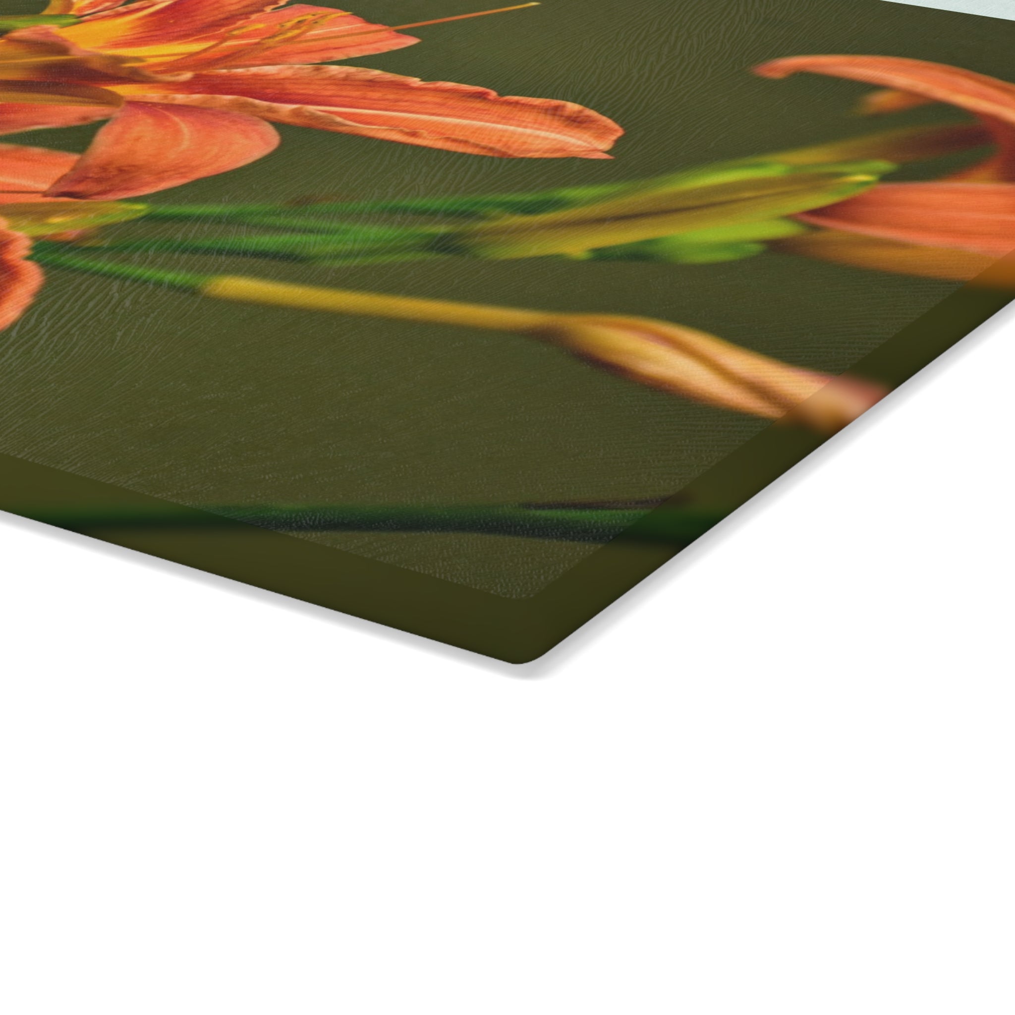 Orange Daylilies Floral Kitchen Cutting Board
