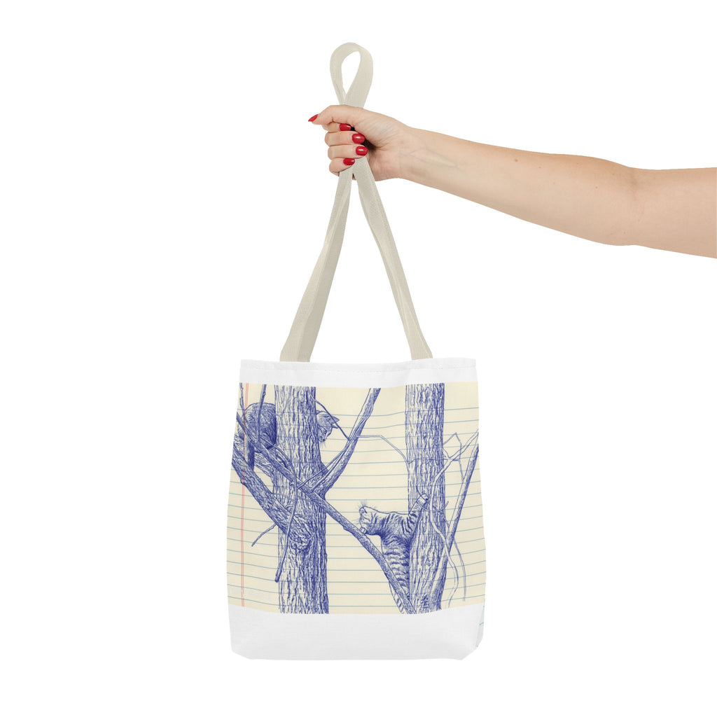 Ballpoint Sketch Cat Tote