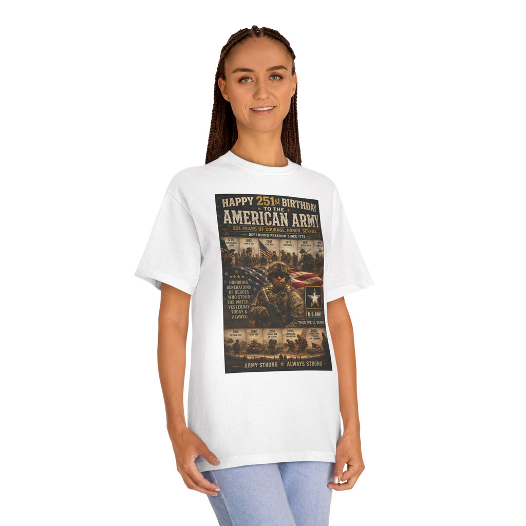 American Army 251st Birthday T-Shirt — Patriotic Military Tribute Tee