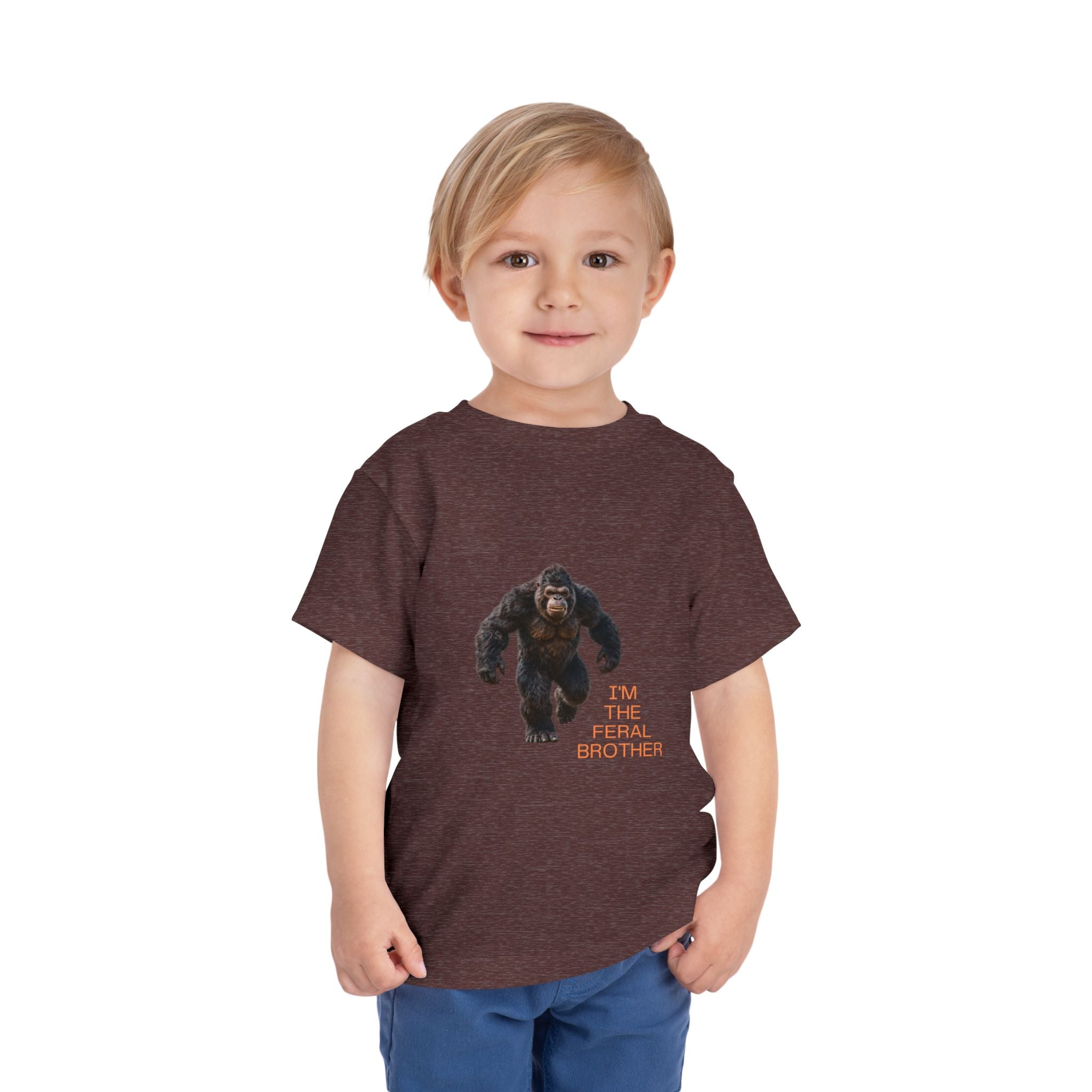 Toddler Tee — "I’m the Feral Brother" Sasquatch Graphic