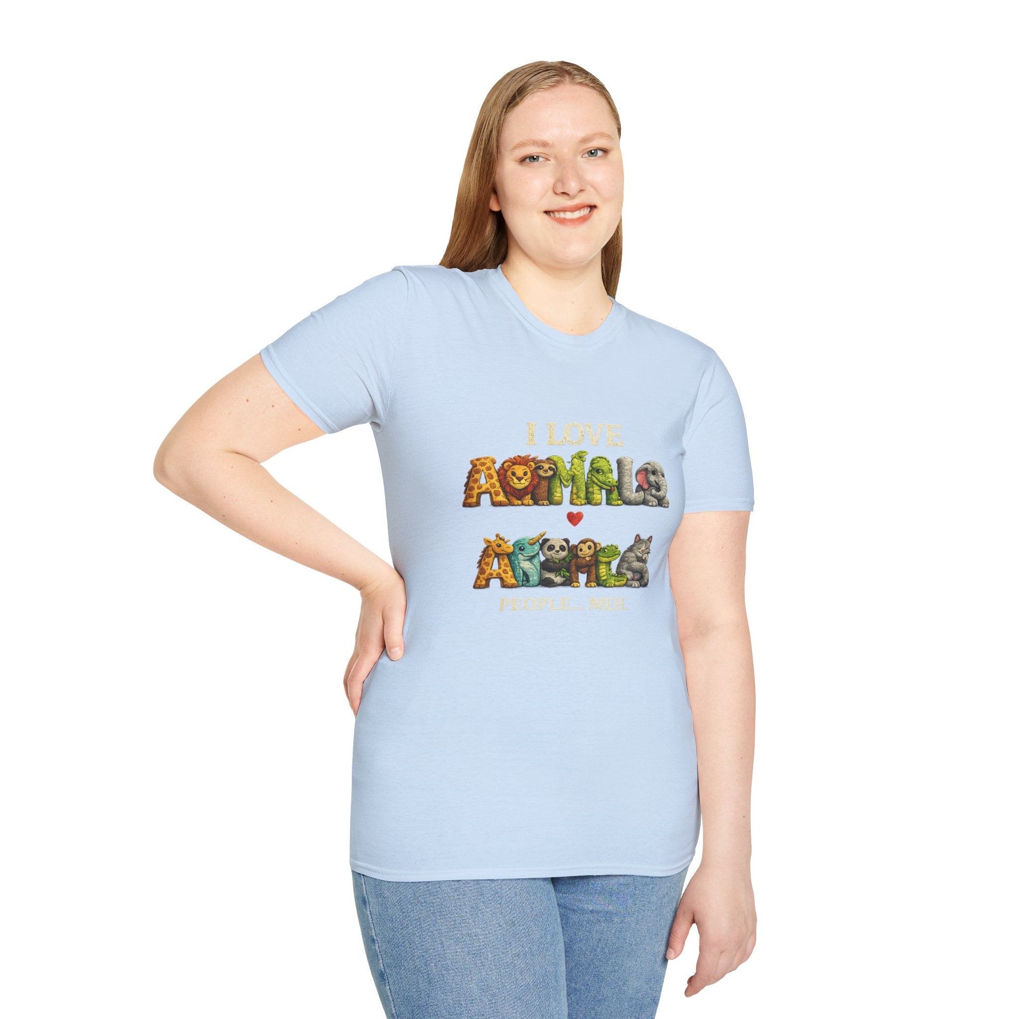 "I Love Animals" Cute Wildlife Graphic Tee