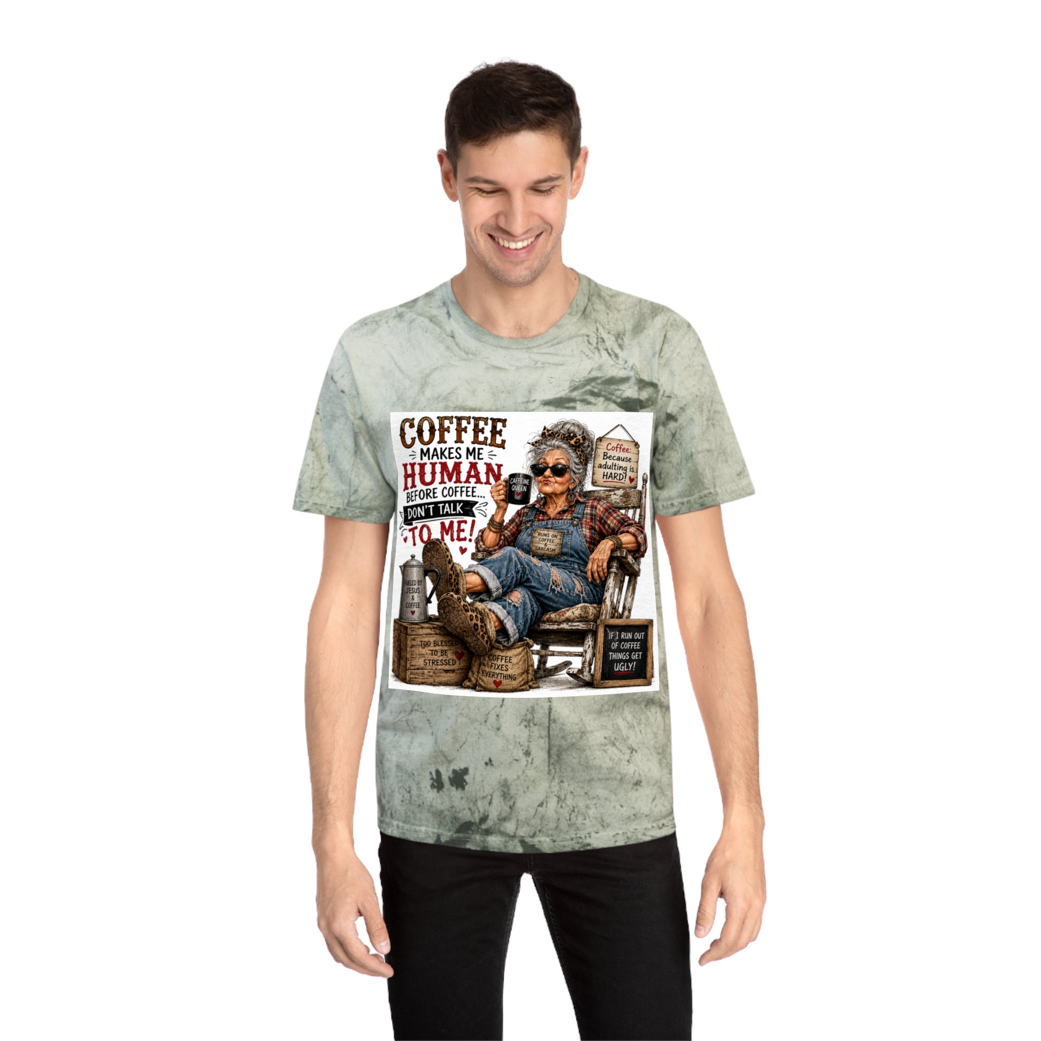 Funny Vintage Grandma Coffee Addict Tee