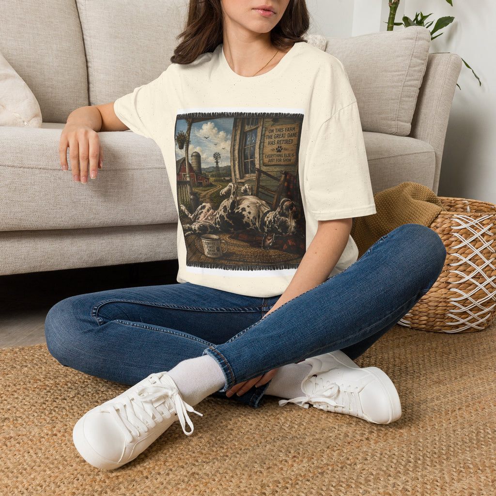 Great Dane Sleeping   Farmhouse Art T‑Shirt