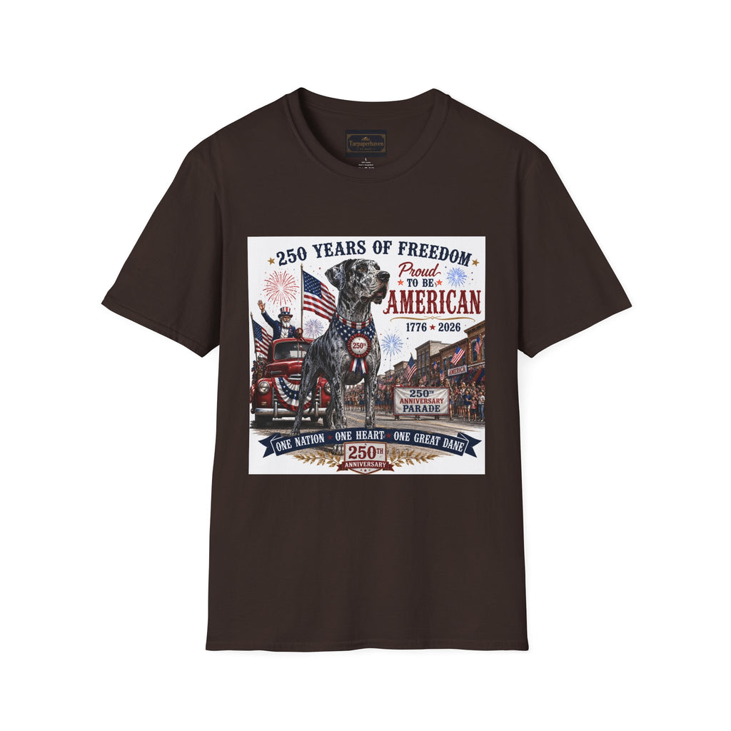 250th Great Dane T-Shirt — 1776–2026 Patriotic Tee