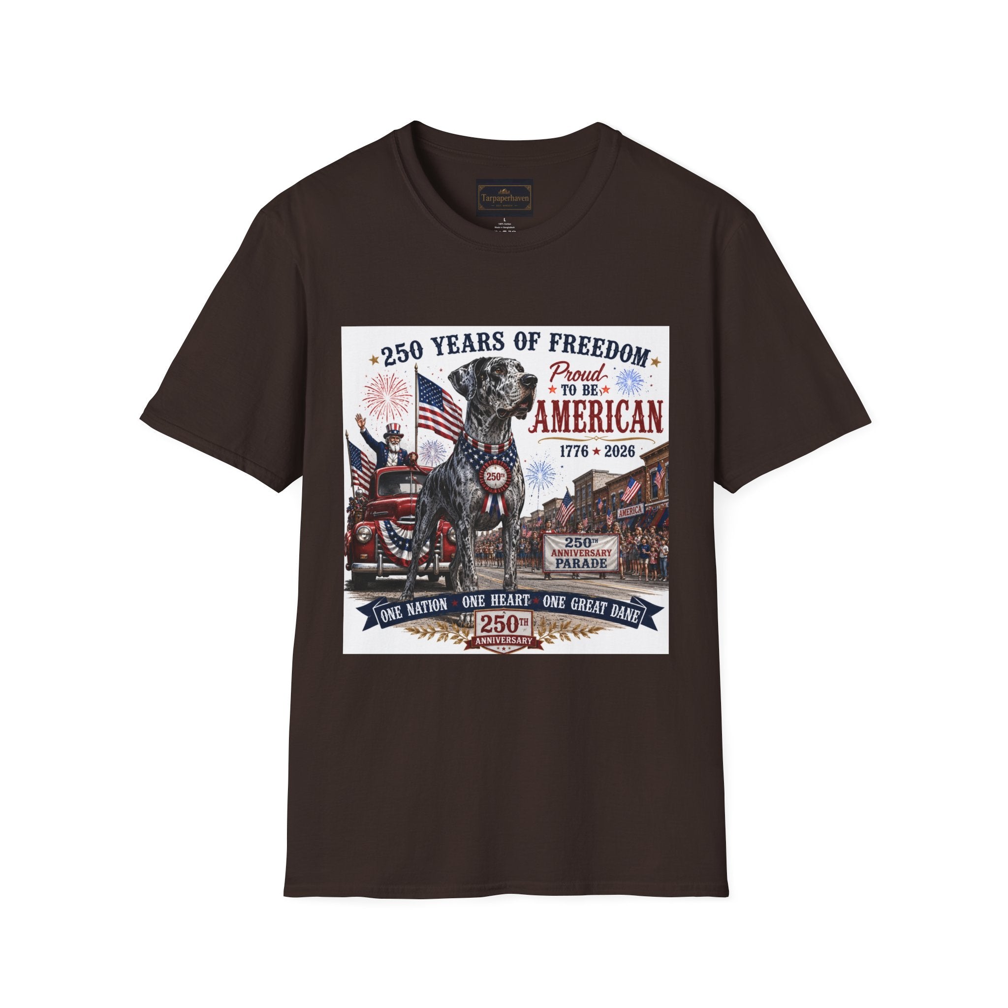 250th Great Dane T-Shirt — 1776–2026 Patriotic Tee