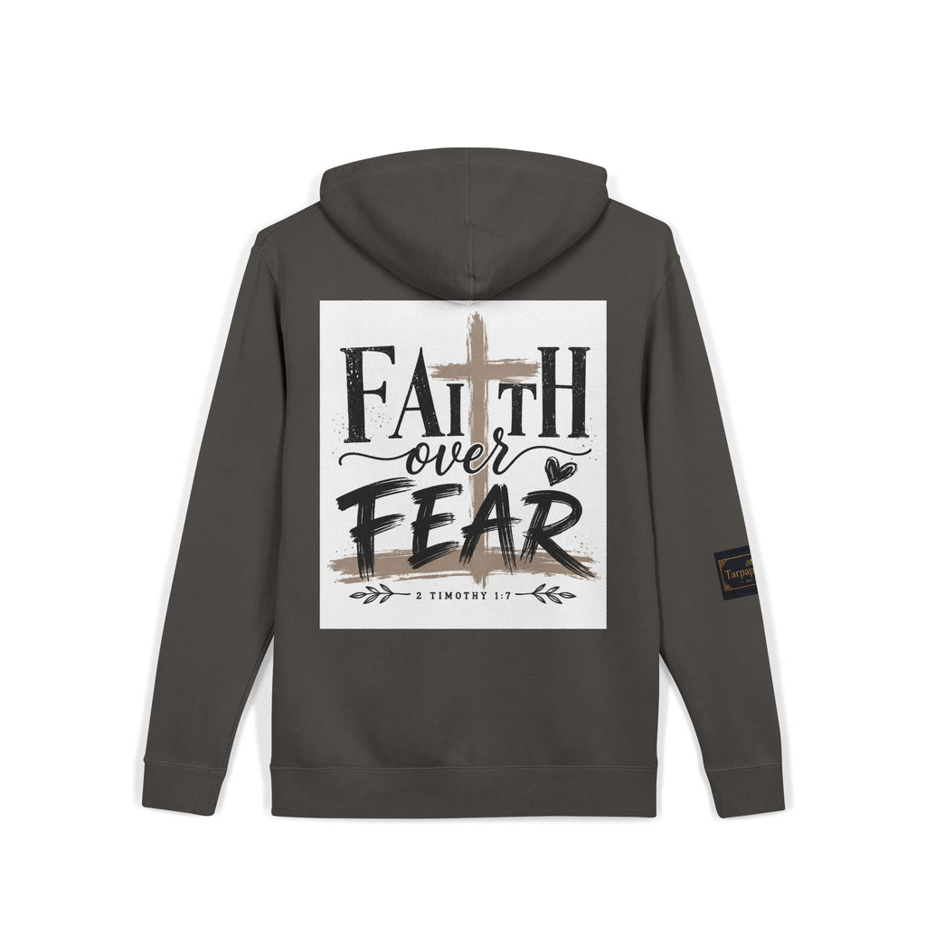 Faith Over Fear Hoodie — Pigment-Dyed Inspirational Pullover