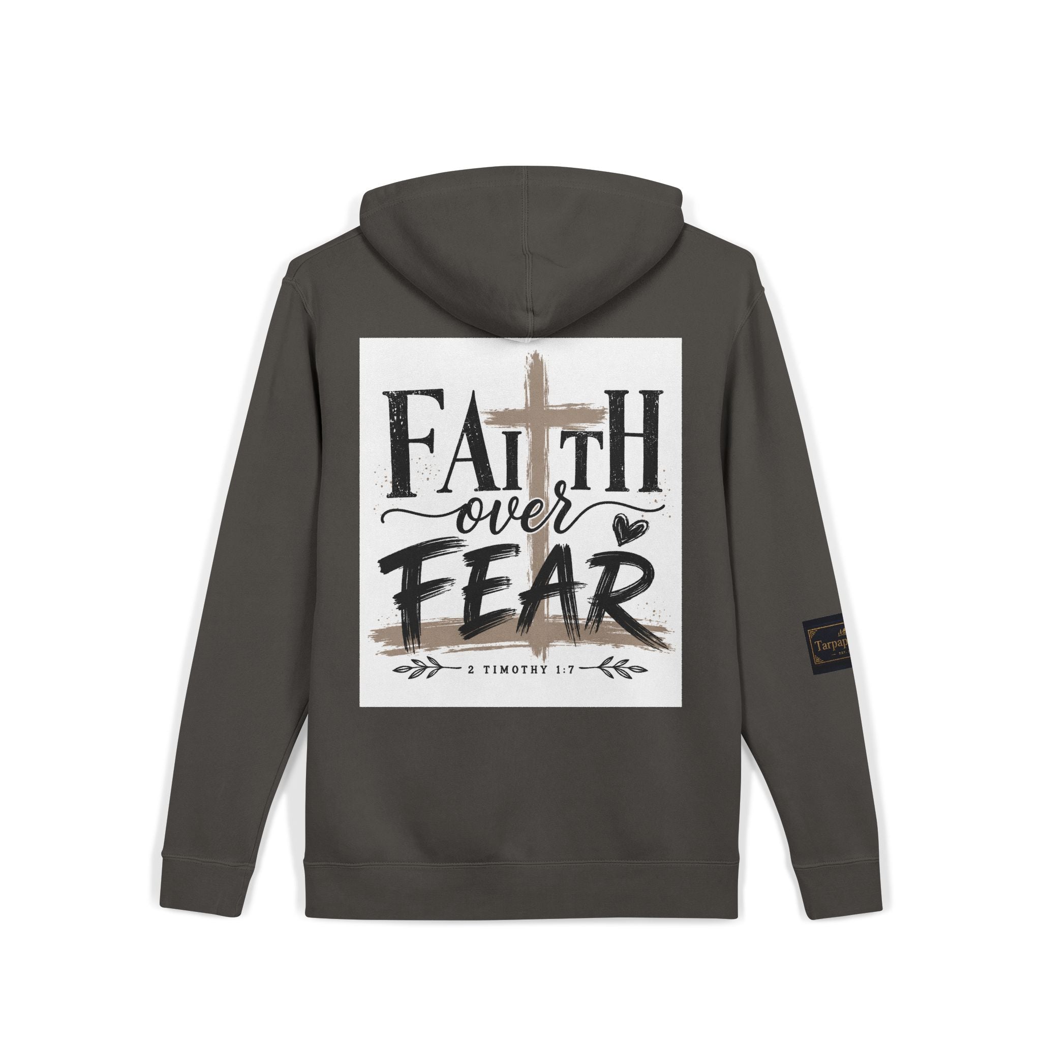Faith Over Fear Hoodie — Pigment-Dyed Inspirational Pullover