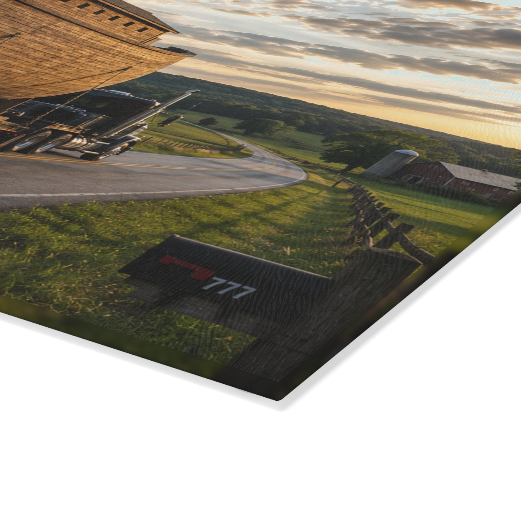 Scenic Ark Transport Kitchen Glass Cutting Board