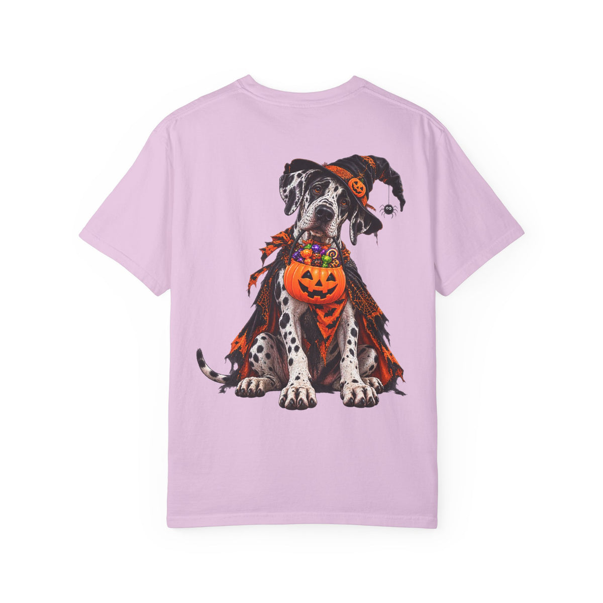 Halloween Great Dane T-Shirt — Cute Dog in Pumpkin Costume Graphic Tee