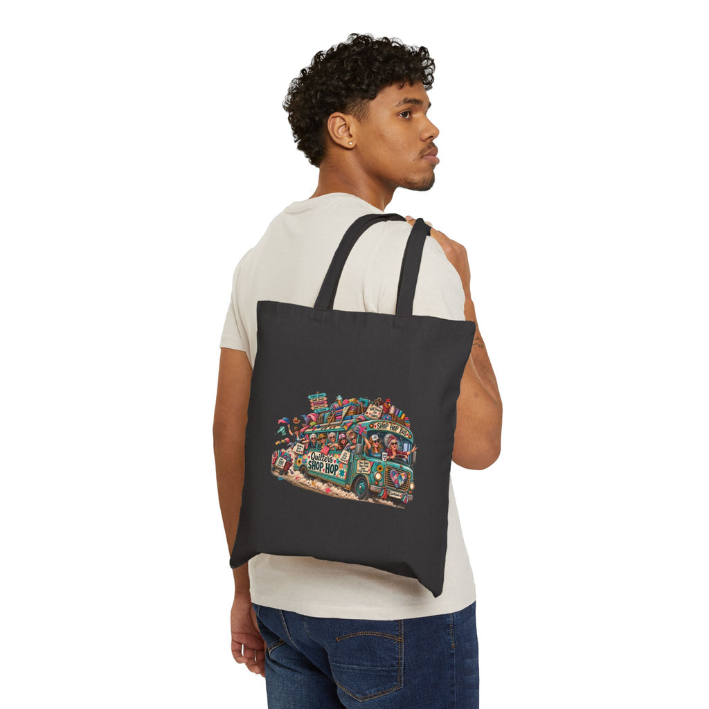 Shop Hop Canvas Tote Bag