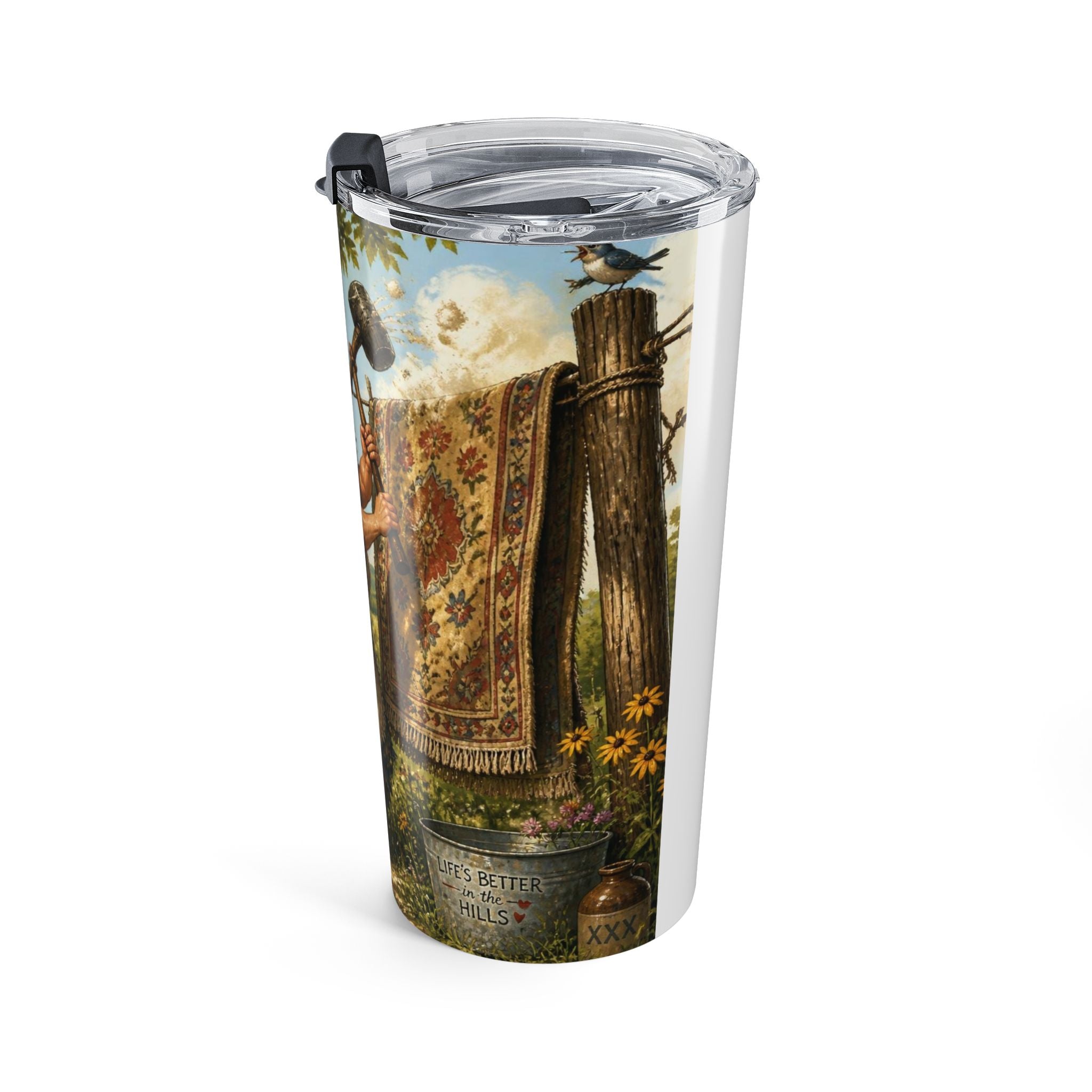 20oz Travel Tumbler — Hill Folk Americana design