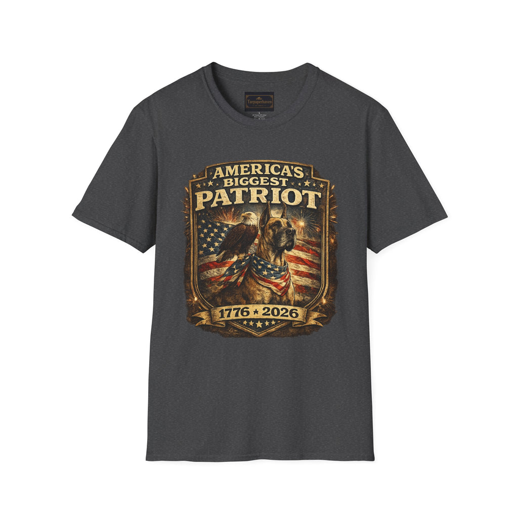 Patriot T-Shirt — Great Dane 1776–2026 Vintage Eagle Flag Tee