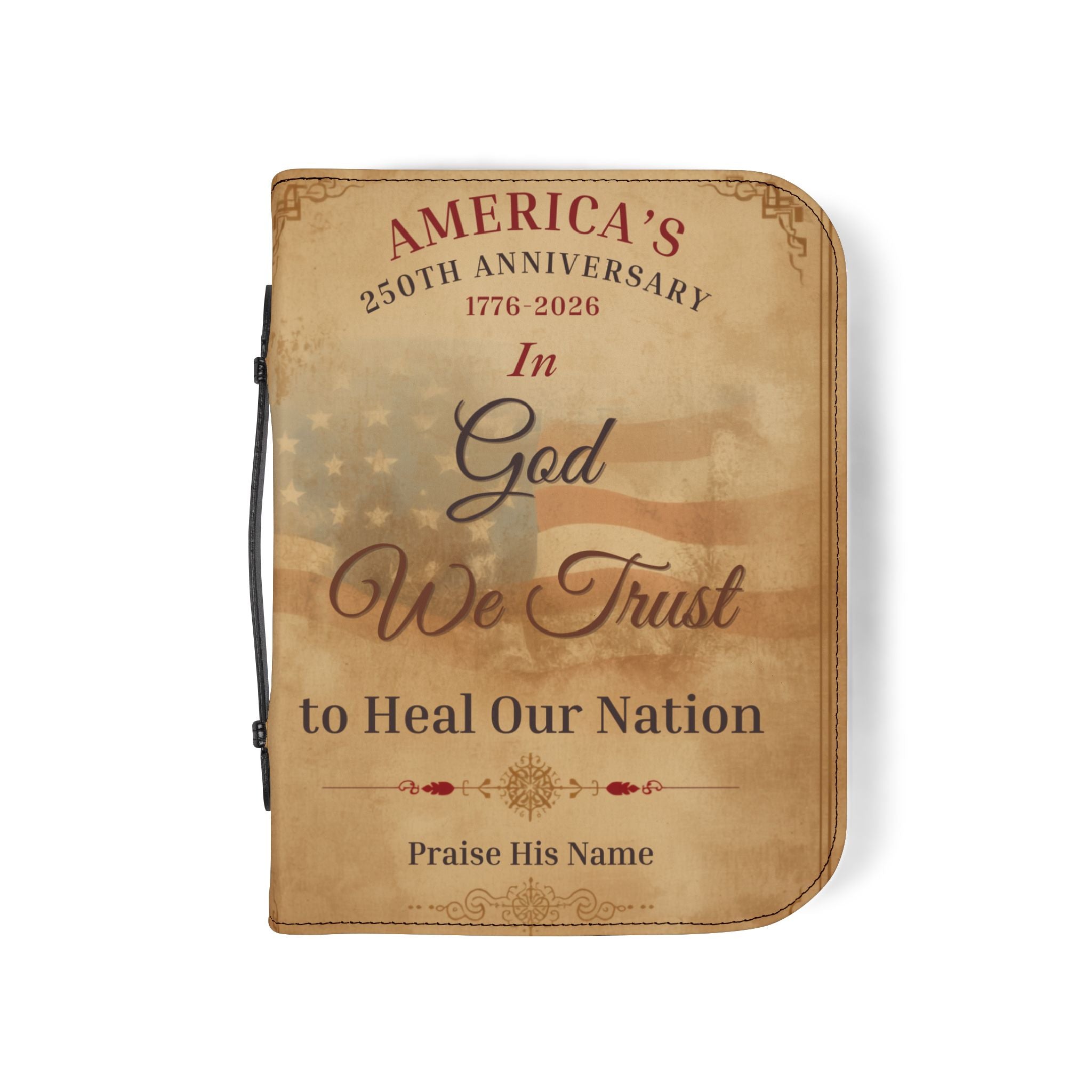 "In God We Trust" Patriotic Anniversary Zippered Bible Case
