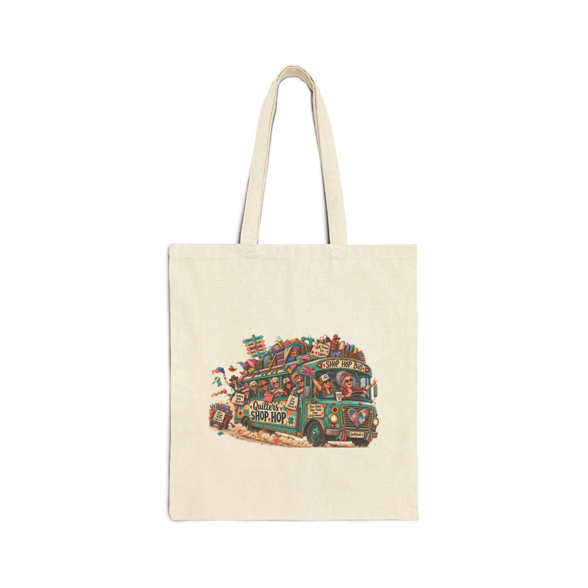 Shop Hop Canvas Tote Bag