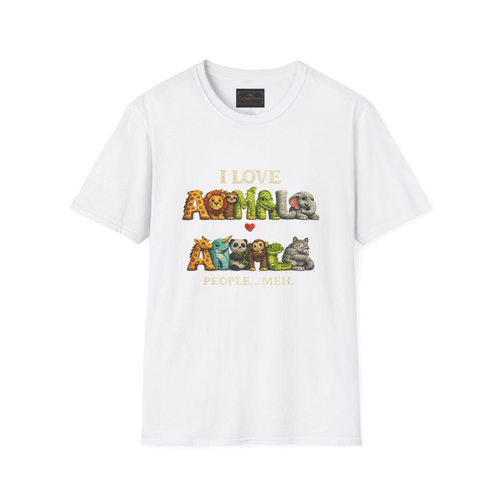 "I Love Animals" Cute Wildlife Graphic Tee