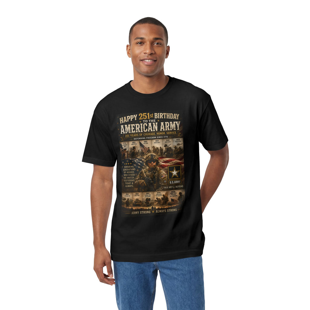 American Army 251st Birthday T-Shirt — Patriotic Military Tribute Tee