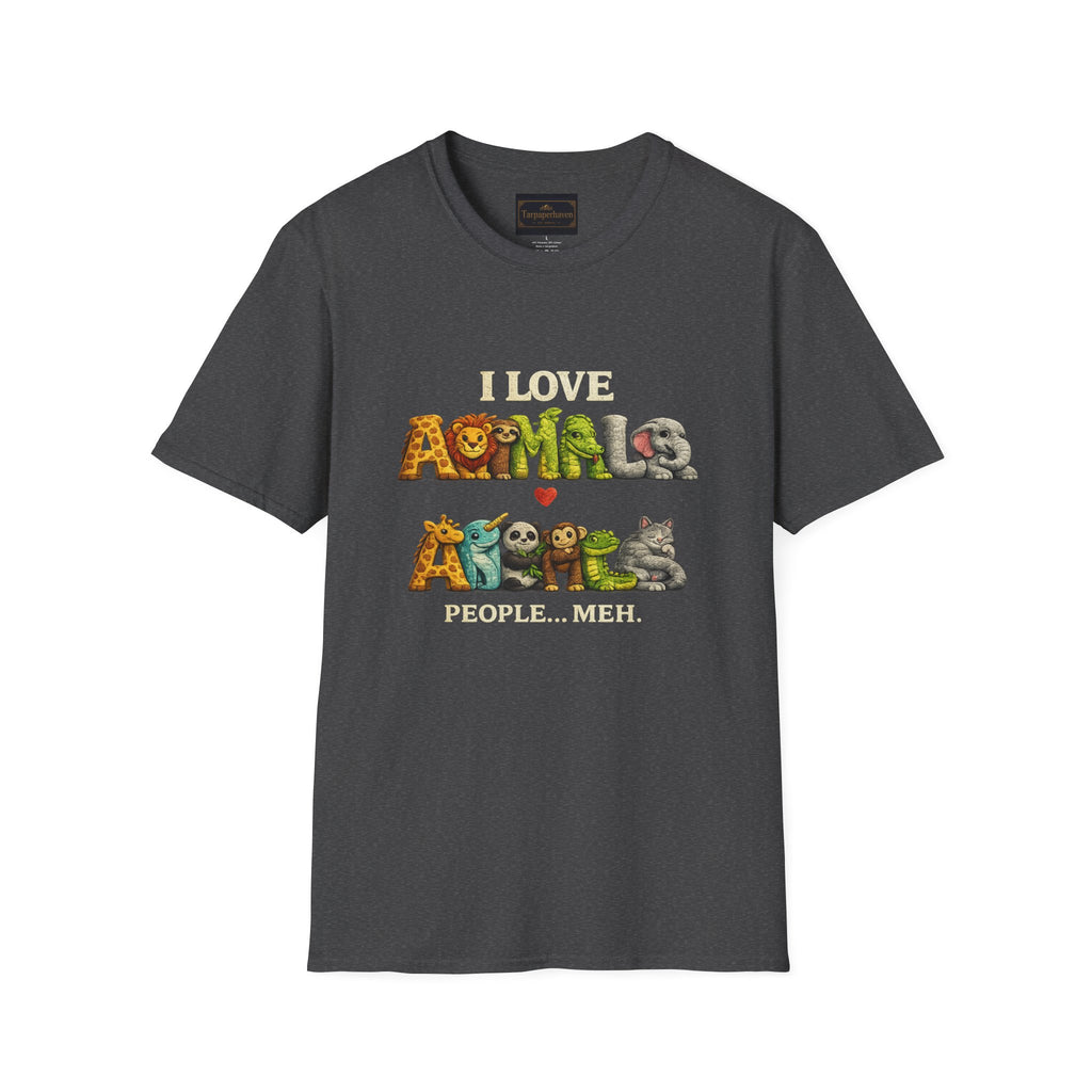 "I Love Animals" Cute Wildlife Graphic Tee