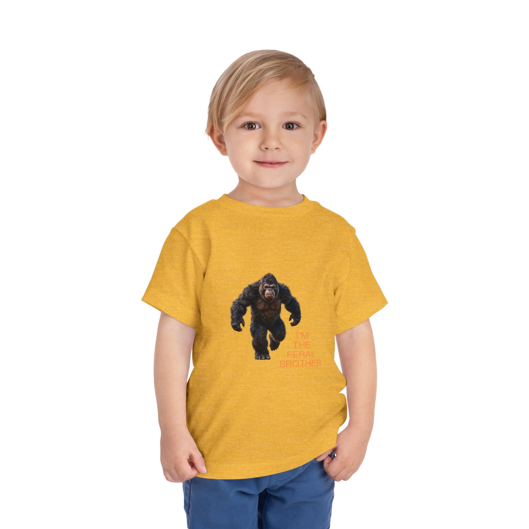 Toddler Tee — "I’m the Feral Brother" Sasquatch Graphic