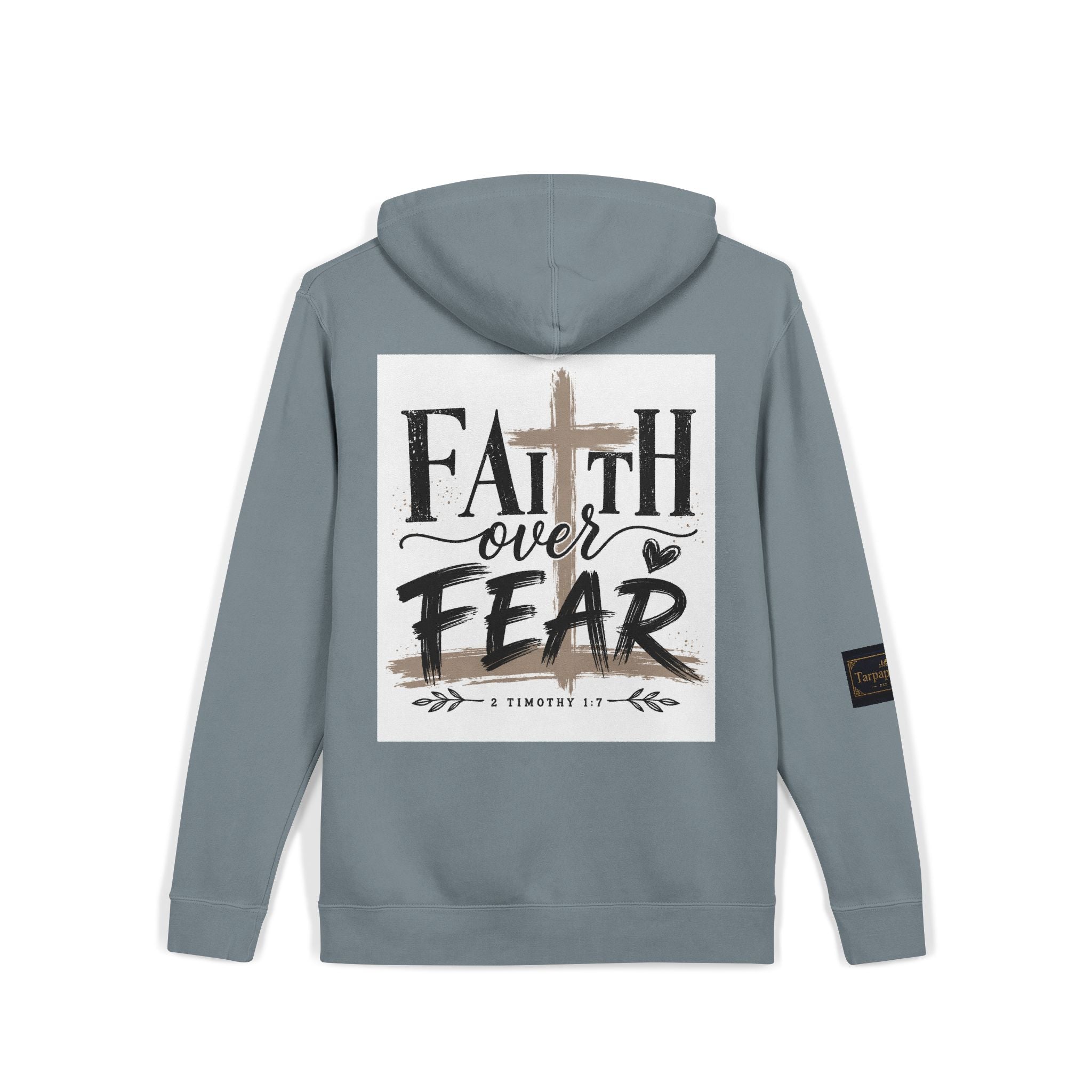 Faith Over Fear Hoodie — Pigment-Dyed Inspirational Pullover