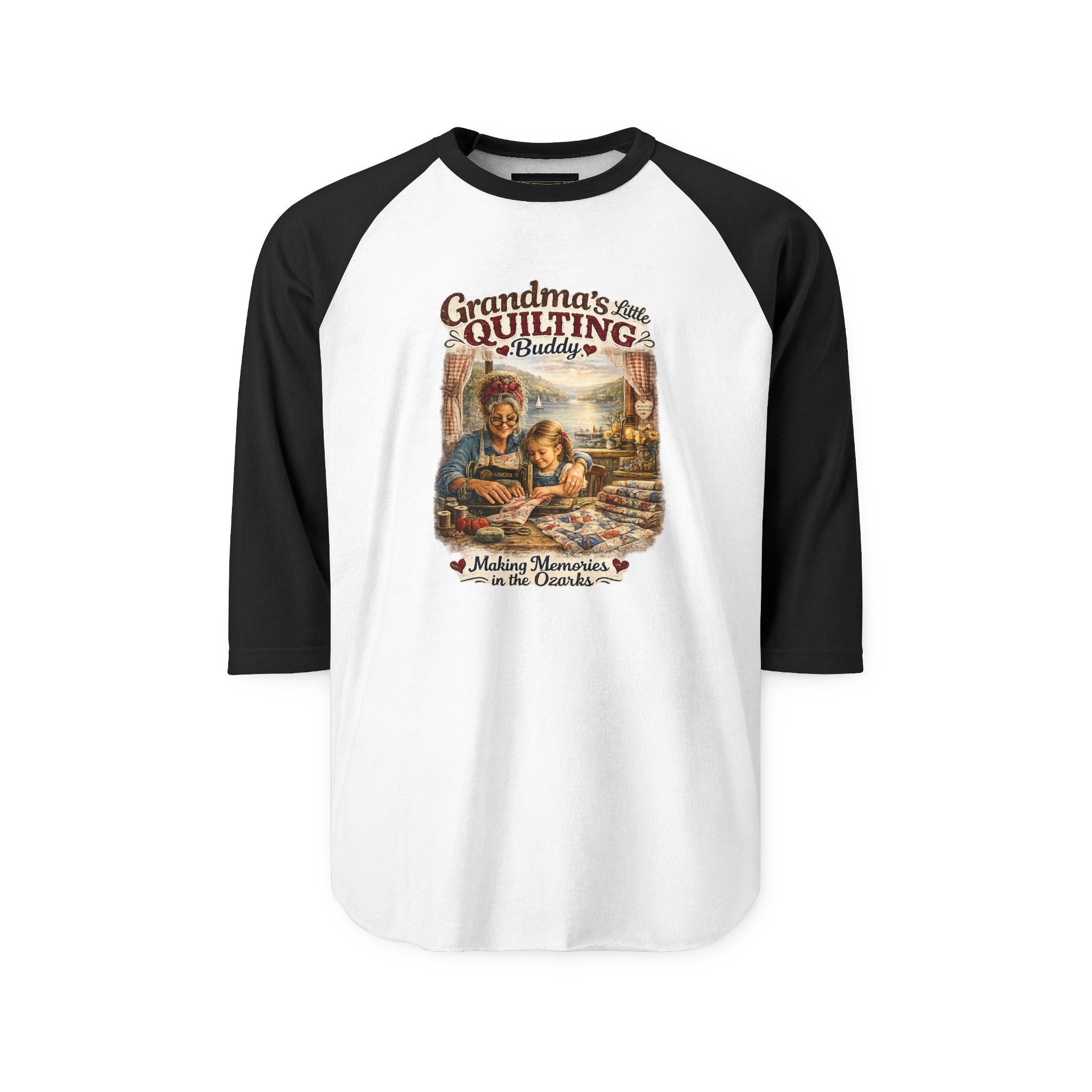 Quilting Grandma Raglan Shirt – "Grandma's Quilting is My Therapy" 3/4 Sleeve