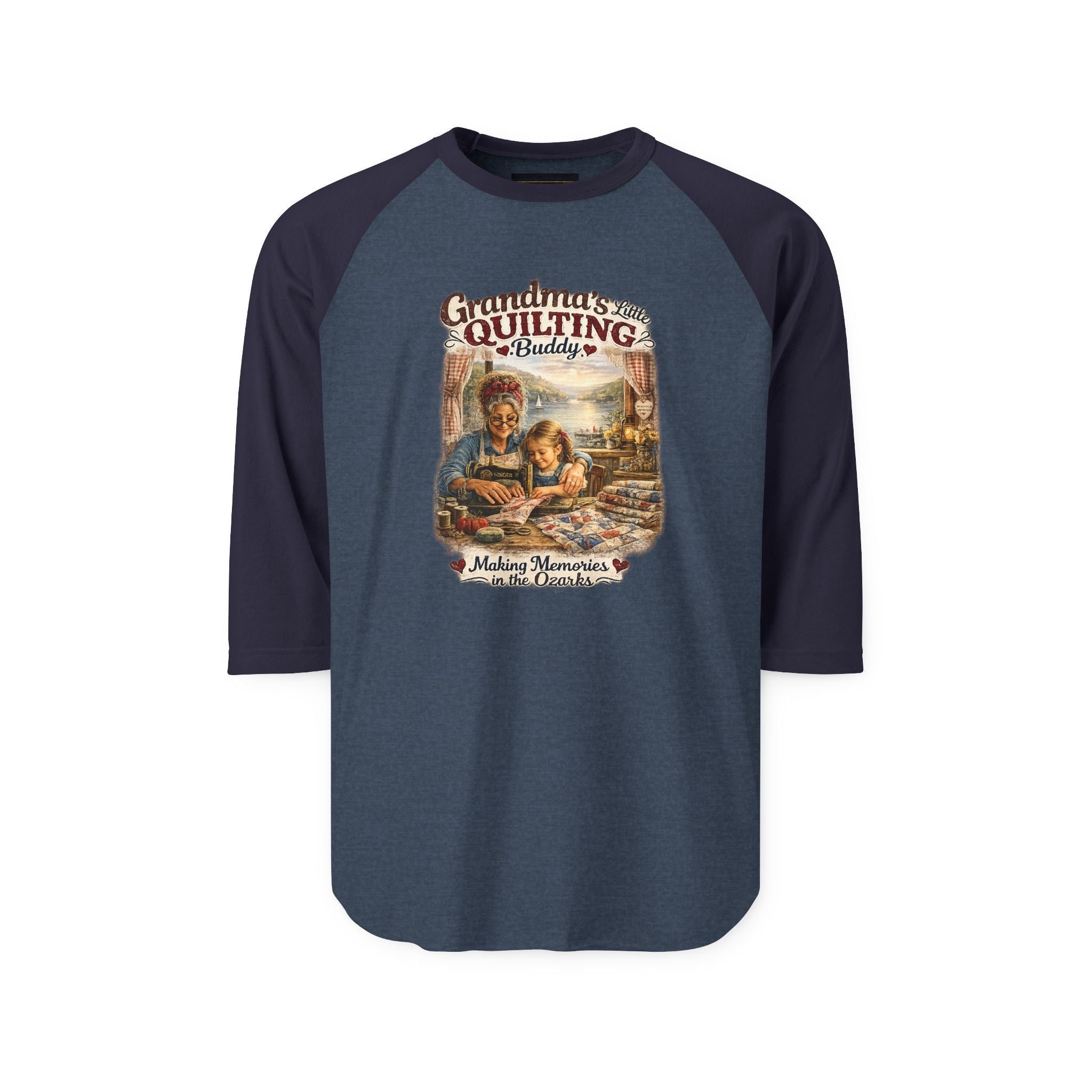 Quilting Grandma Raglan Shirt – "Grandma's Quilting is My Therapy" 3/4 Sleeve