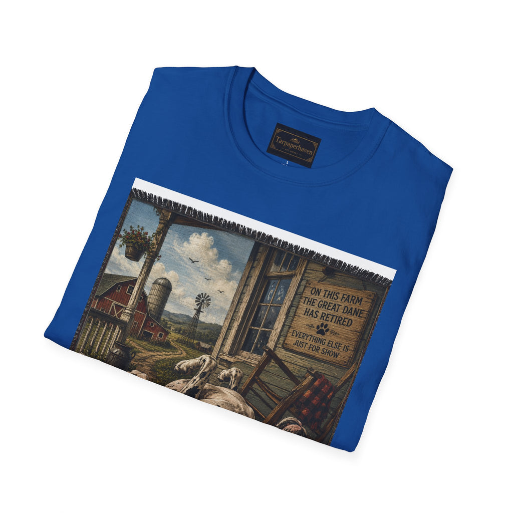Great Dane Sleeping   Farmhouse Art T‑Shirt