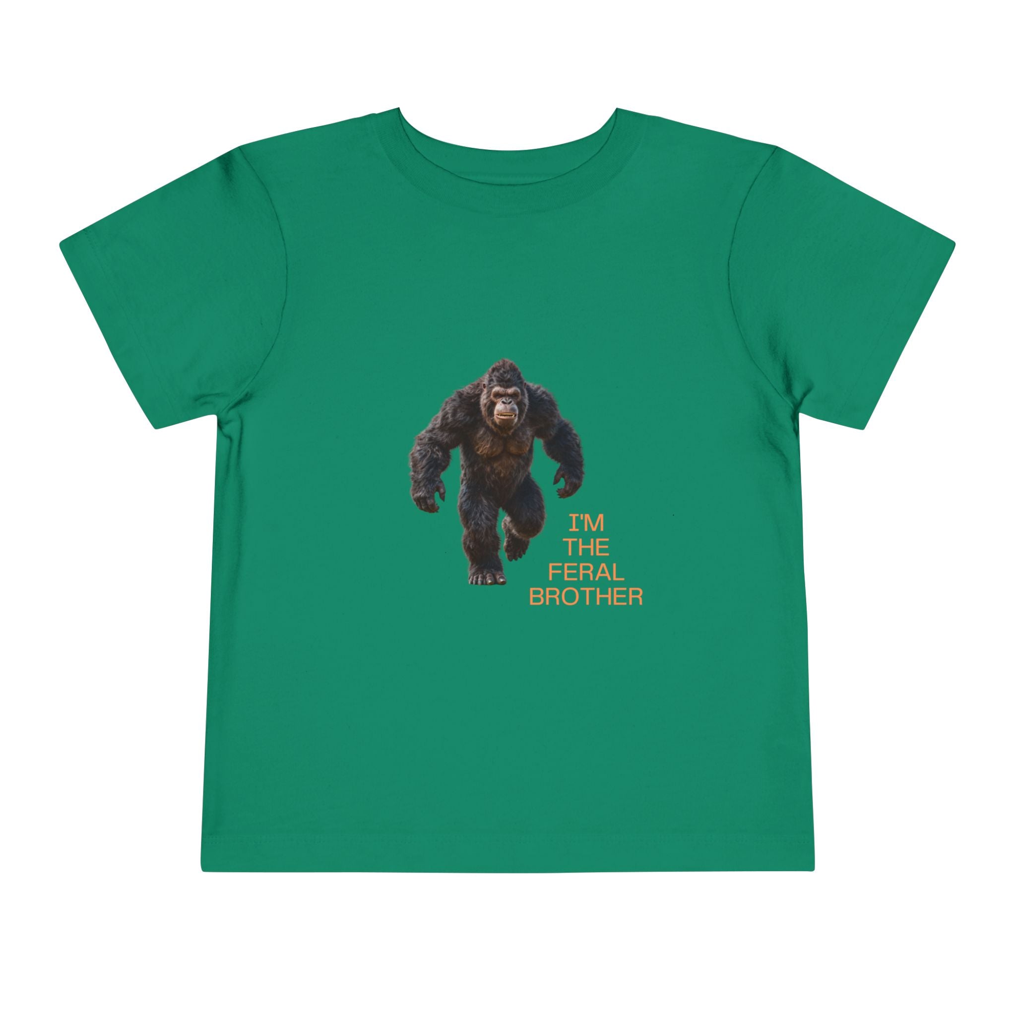 Toddler Tee — "I’m the Feral Brother" Sasquatch Graphic