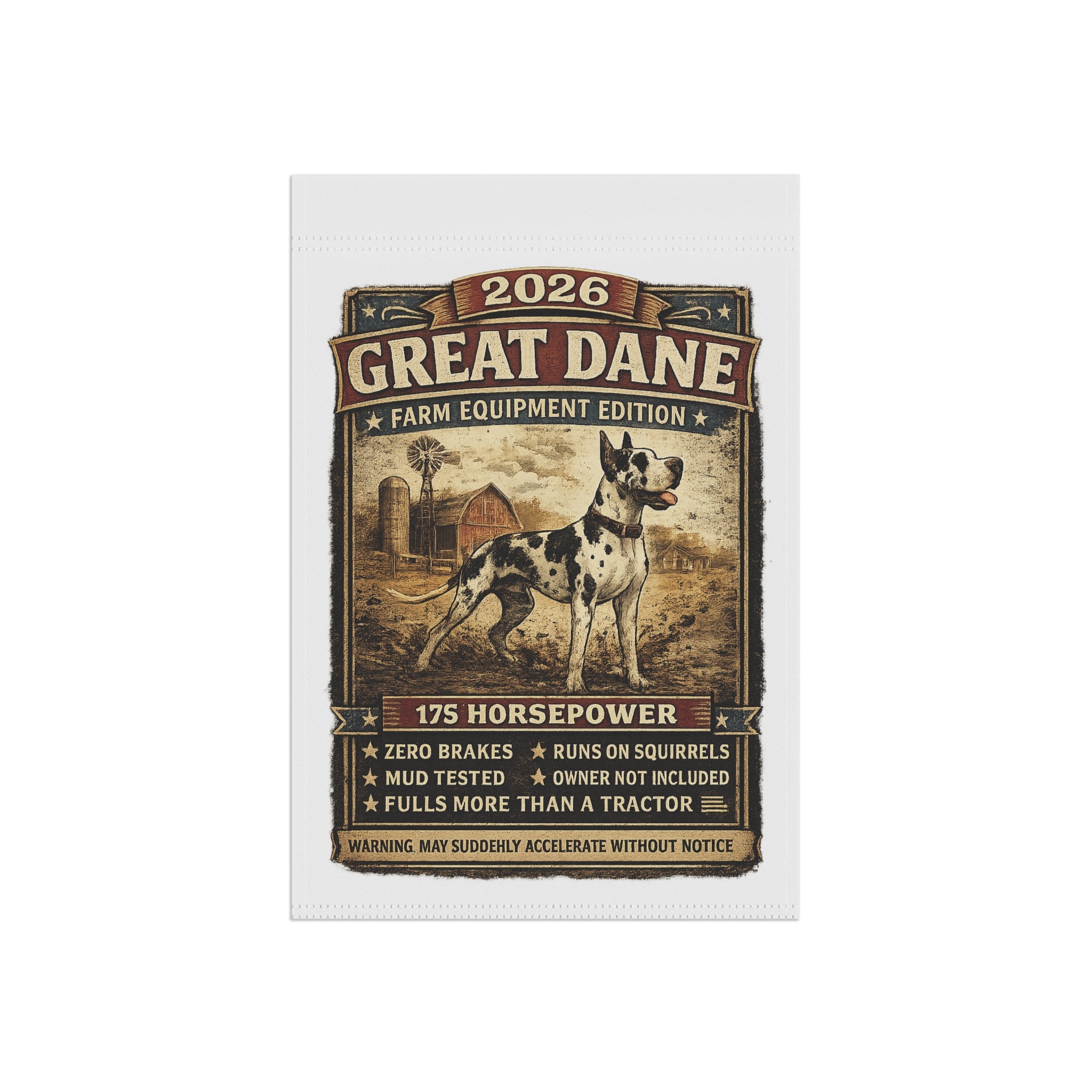 Great Dane Garden Flag – 2026 Horse Power Edition Yard Banner