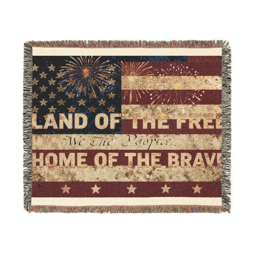 American Anniversary Woven Blanket –Patriotic Throw
